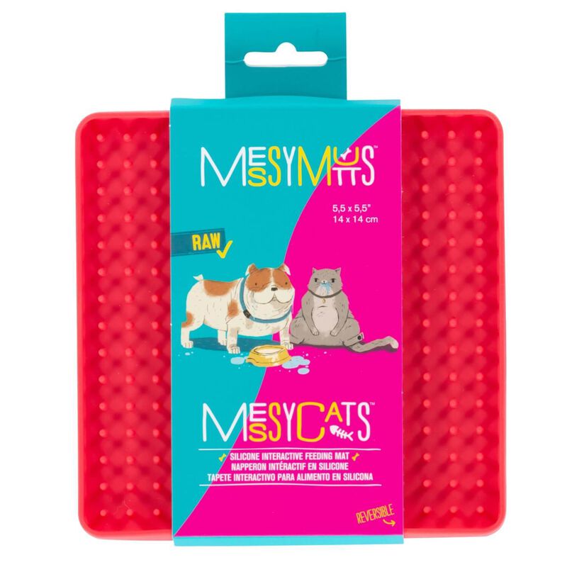 Silicone Reversible Interactive Feeding And Licking Mat For Cats And Dogs, 5.5"