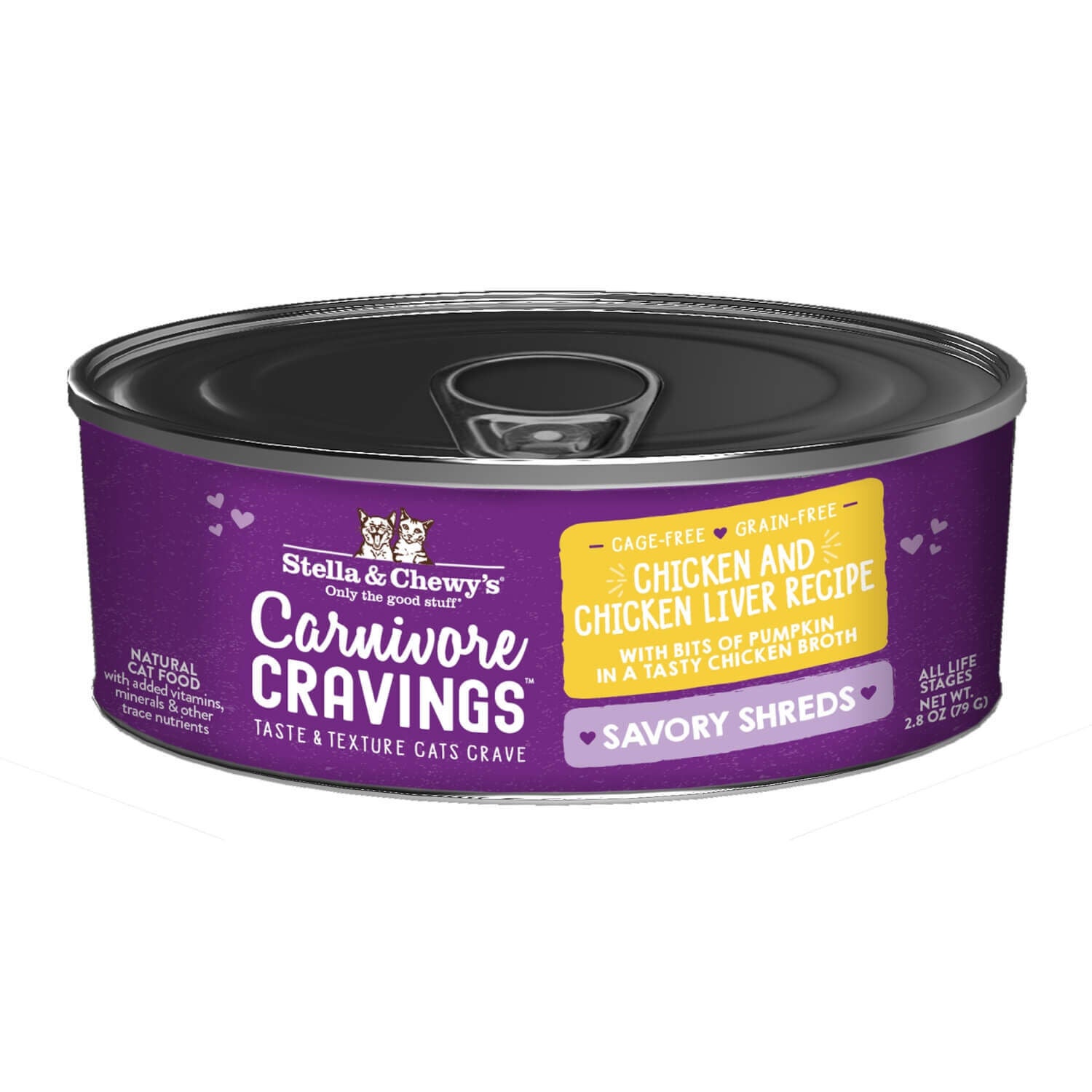 Stella & Chewy's Carnivore Cravings Savory Shreds Chicken & Chicken Liver Dinner In Broth Wet Cat Food