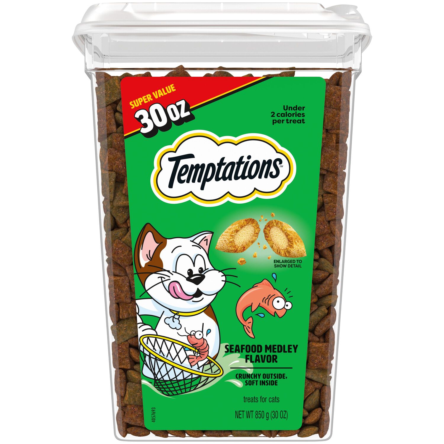 Temptations Classic Seafood Medley Crunchy & Soft Cat Treats