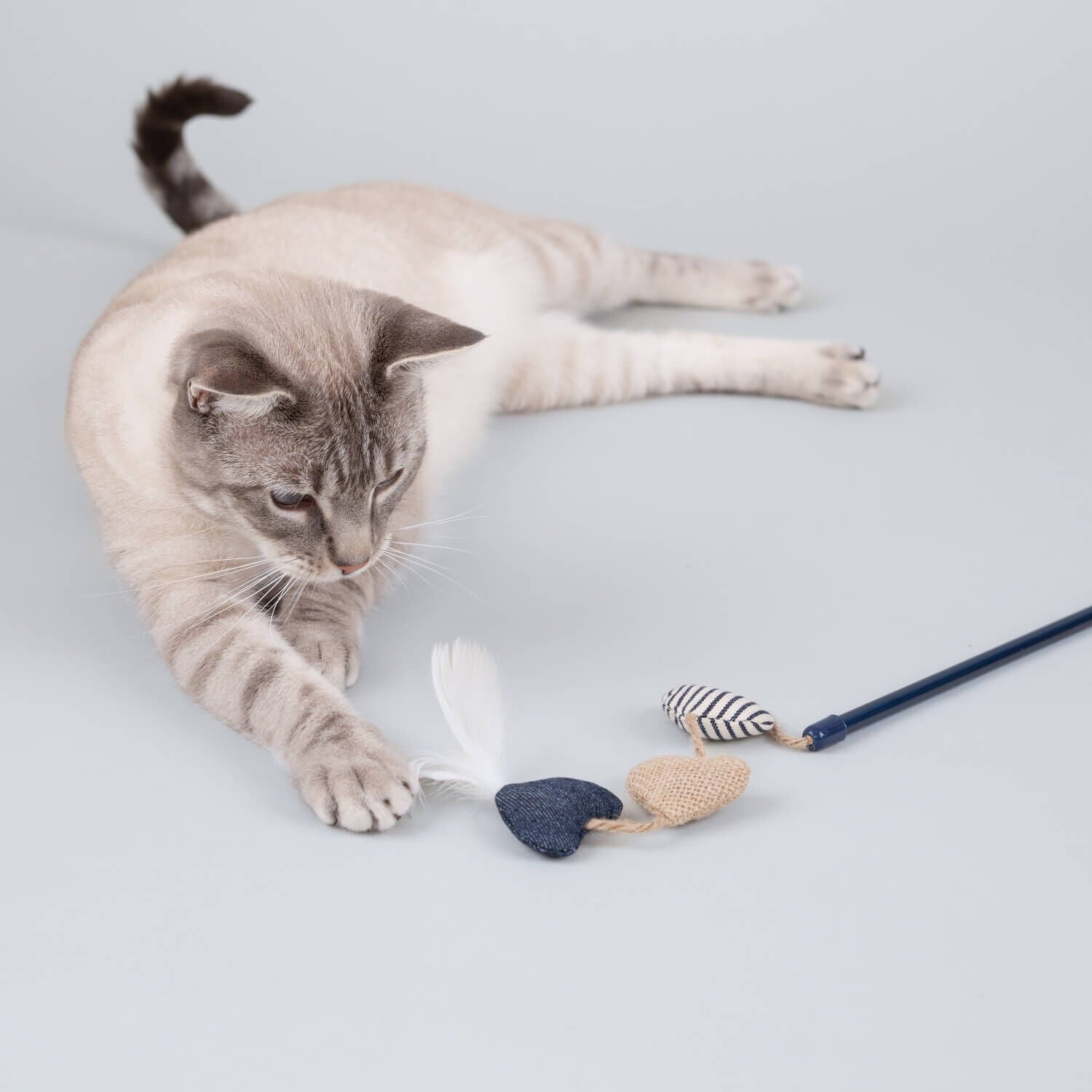 Gap Denim Hearts Teaser With Wand Cat Toy