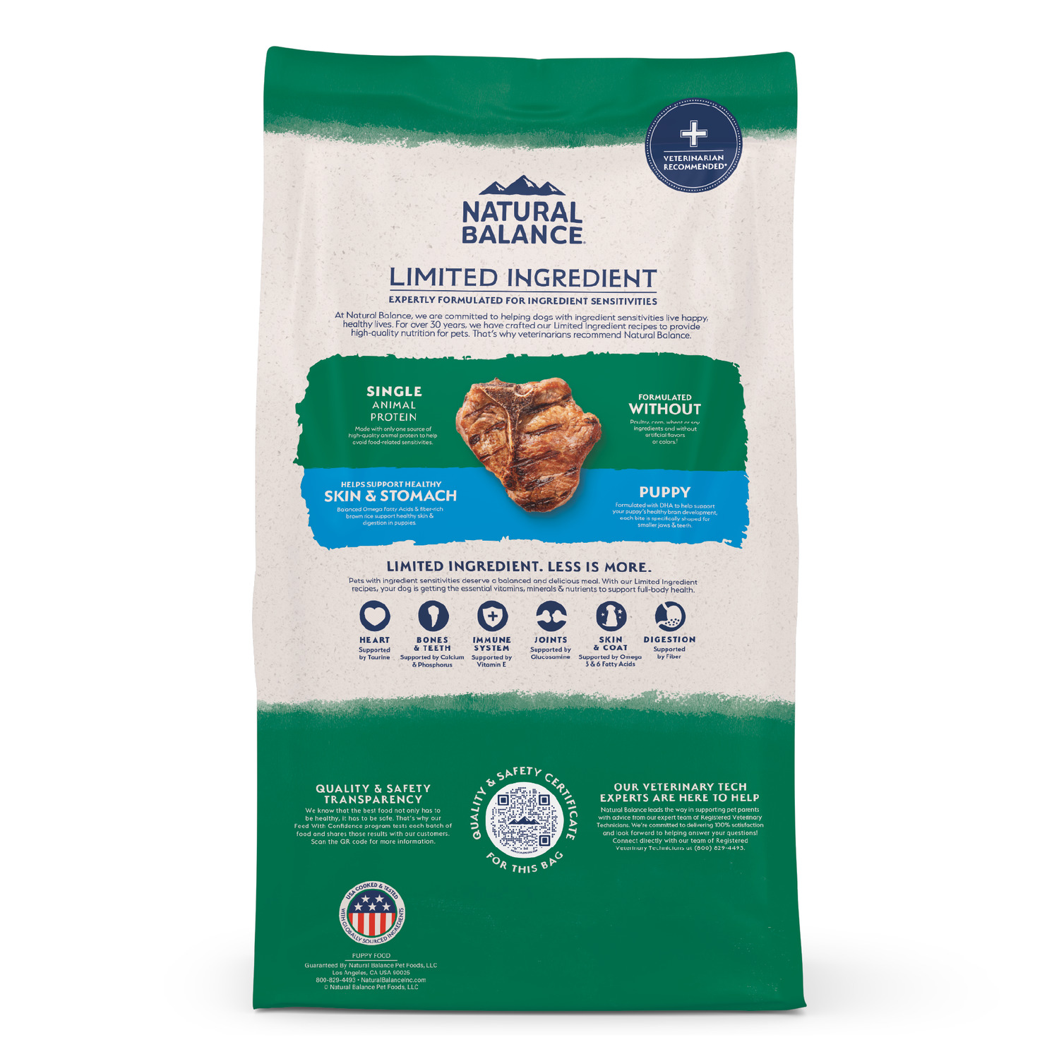 Natural Balance Limited Ingredient Puppy Dry Dog Food, Lamb & Brown Rice Recipe, 24-Lb