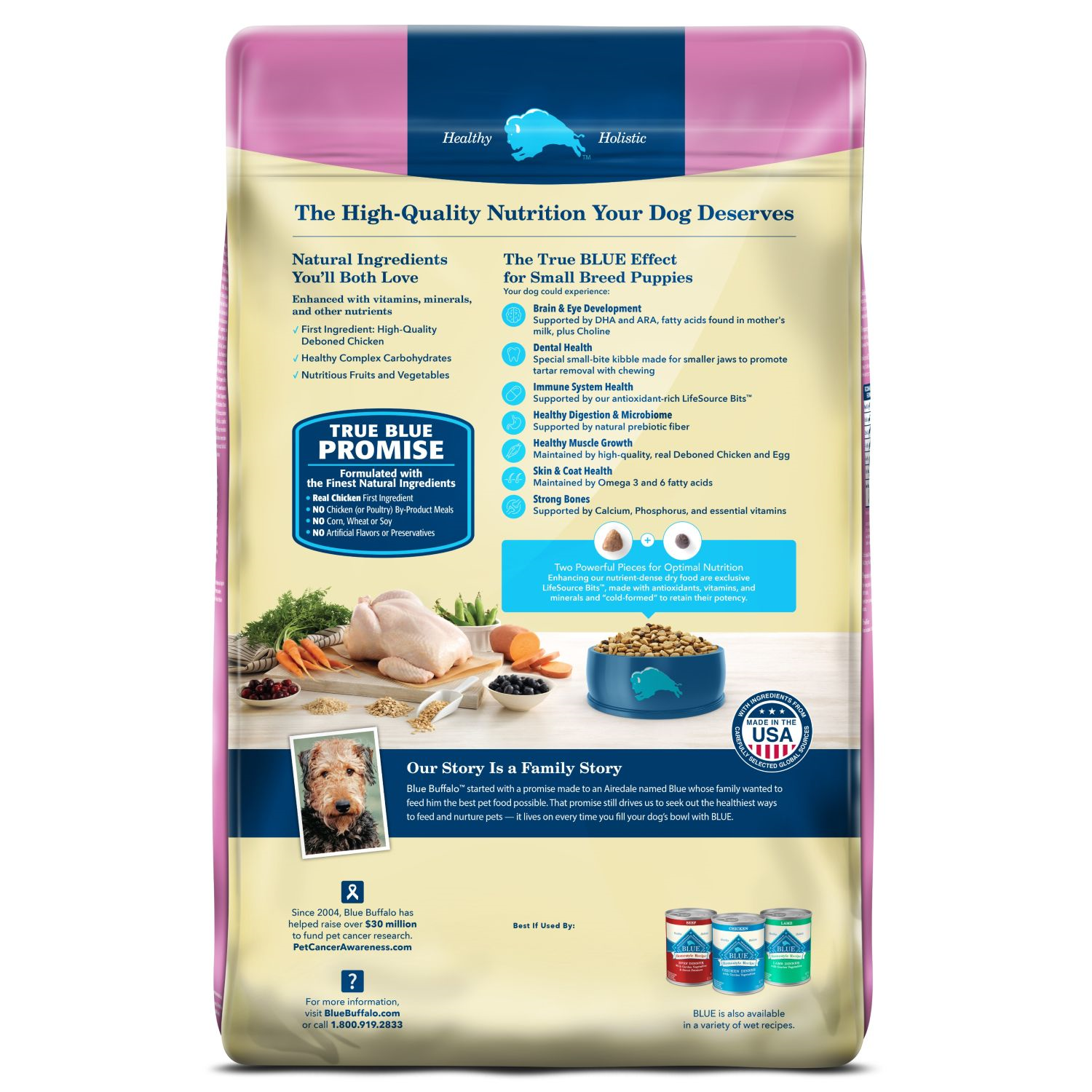 Blue Buffalo Life Protection Formula Small Breed Chicken & Oatmeal Recipe Puppy Dog Food, 5-Lb