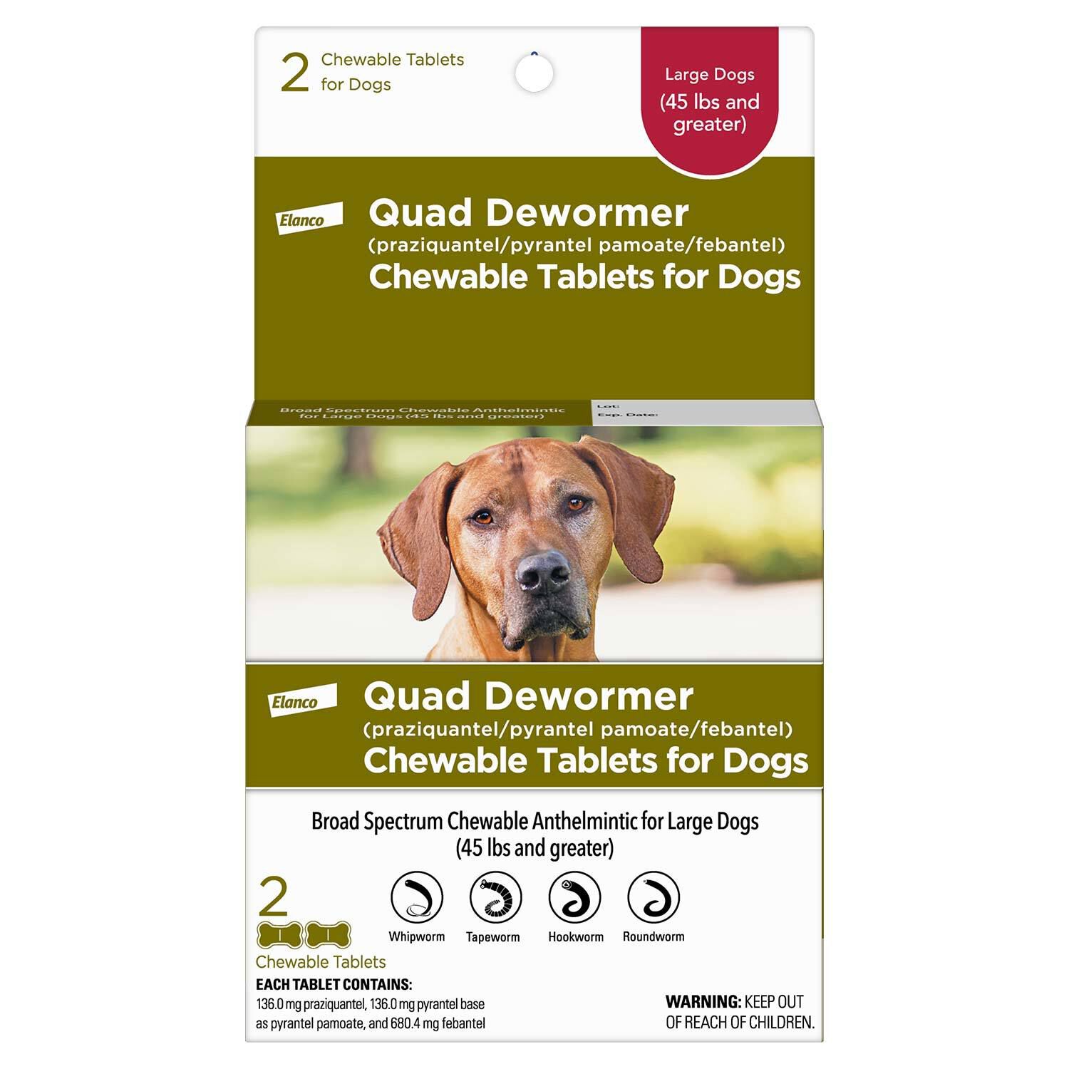 Elanco Quad Dewormer For Large Dogs