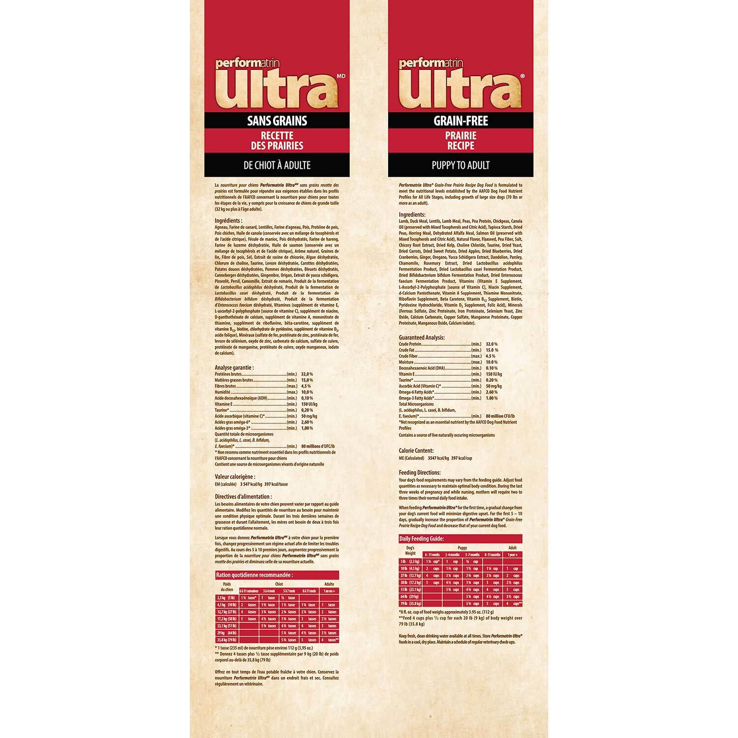 Performatrin Ultra Grain-Free Prairie Recipe Dry Dog Food