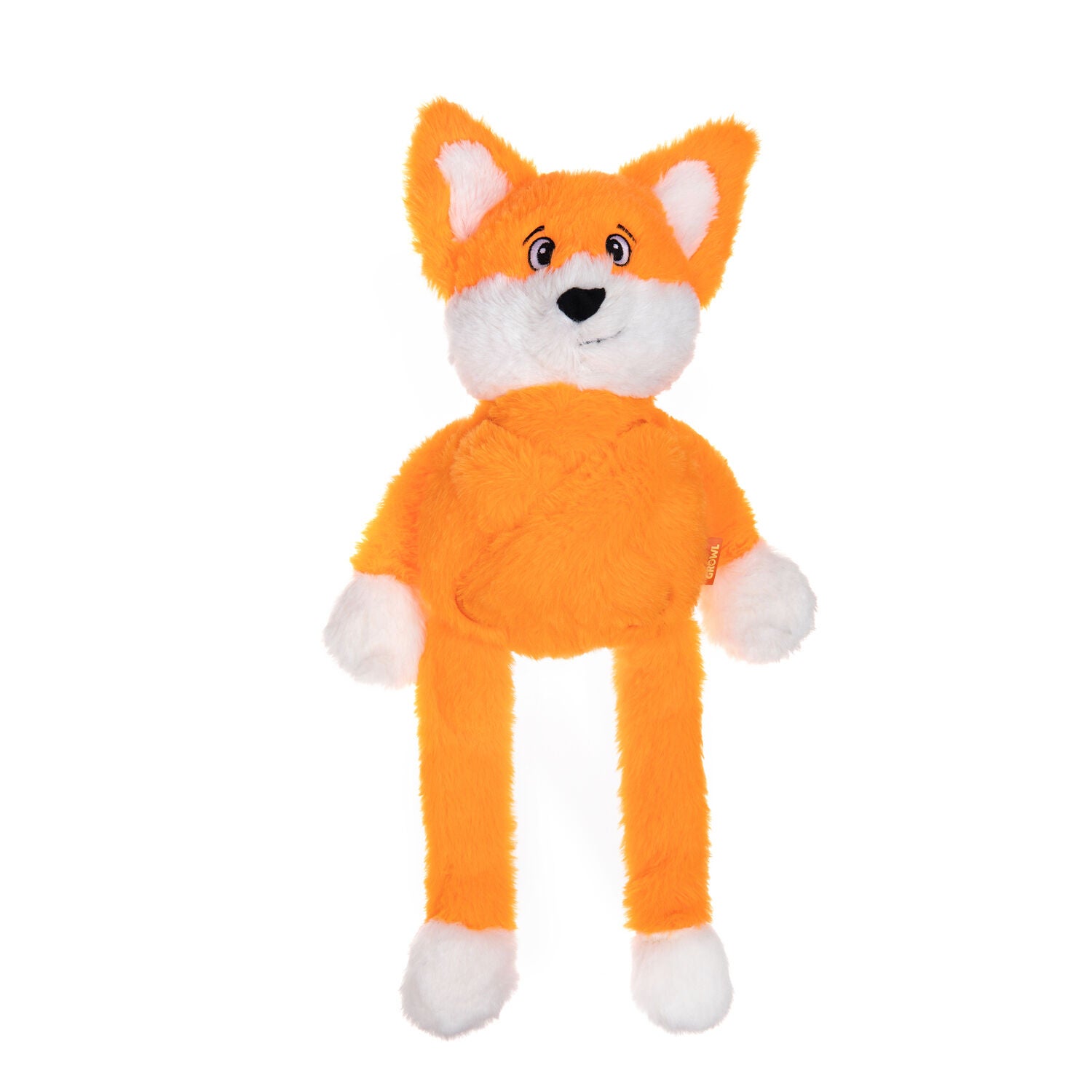 Growl Pulldozers Freddie The Fox Interactive Durable Dog Toy, 21.3
