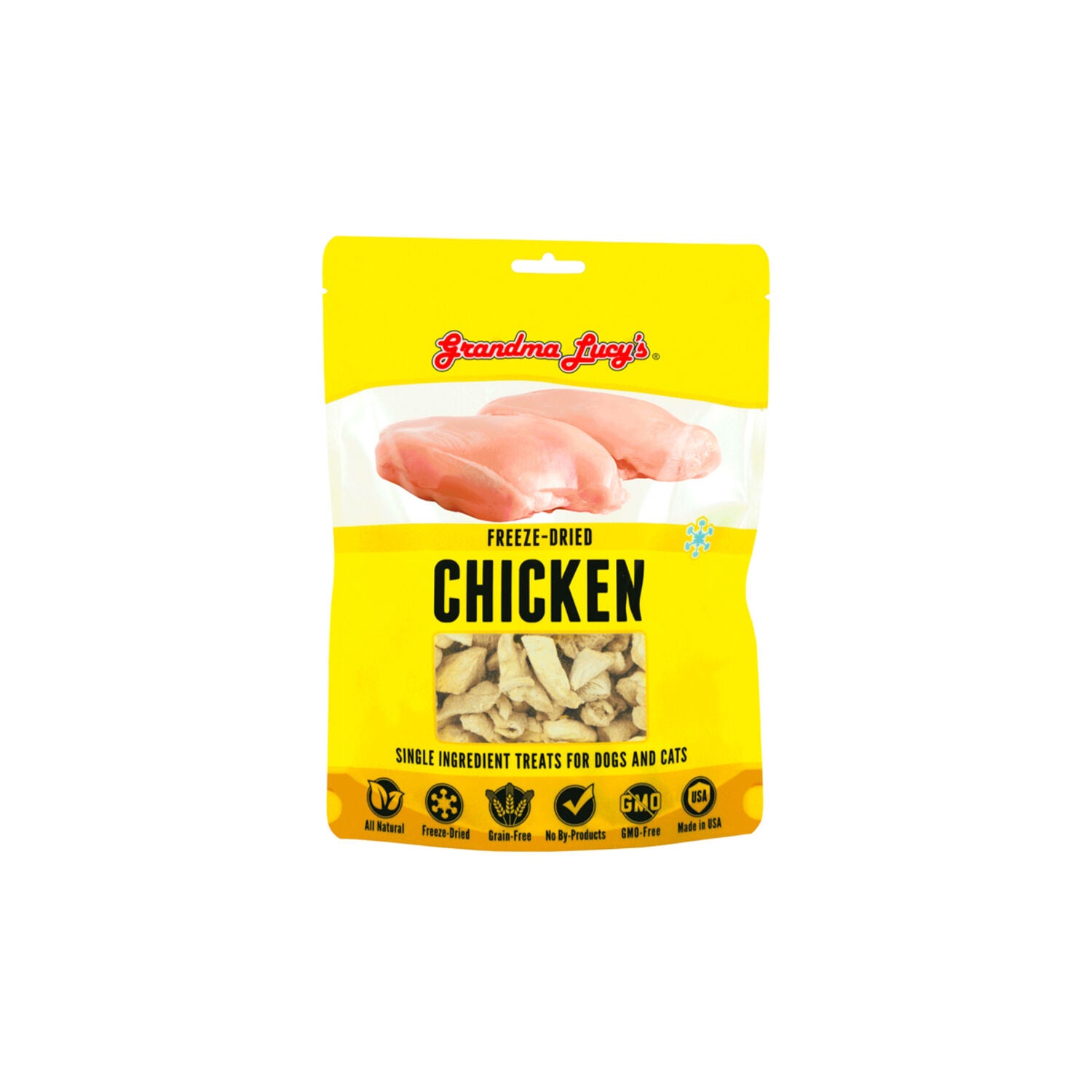 Grandma Lucy's Singles Freeze Dried Dog Treats, Chicken - 3.5Oz