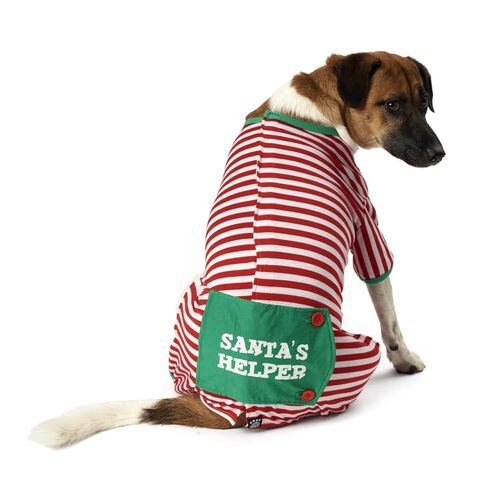 Santa'S Helper Pajamas Red/White