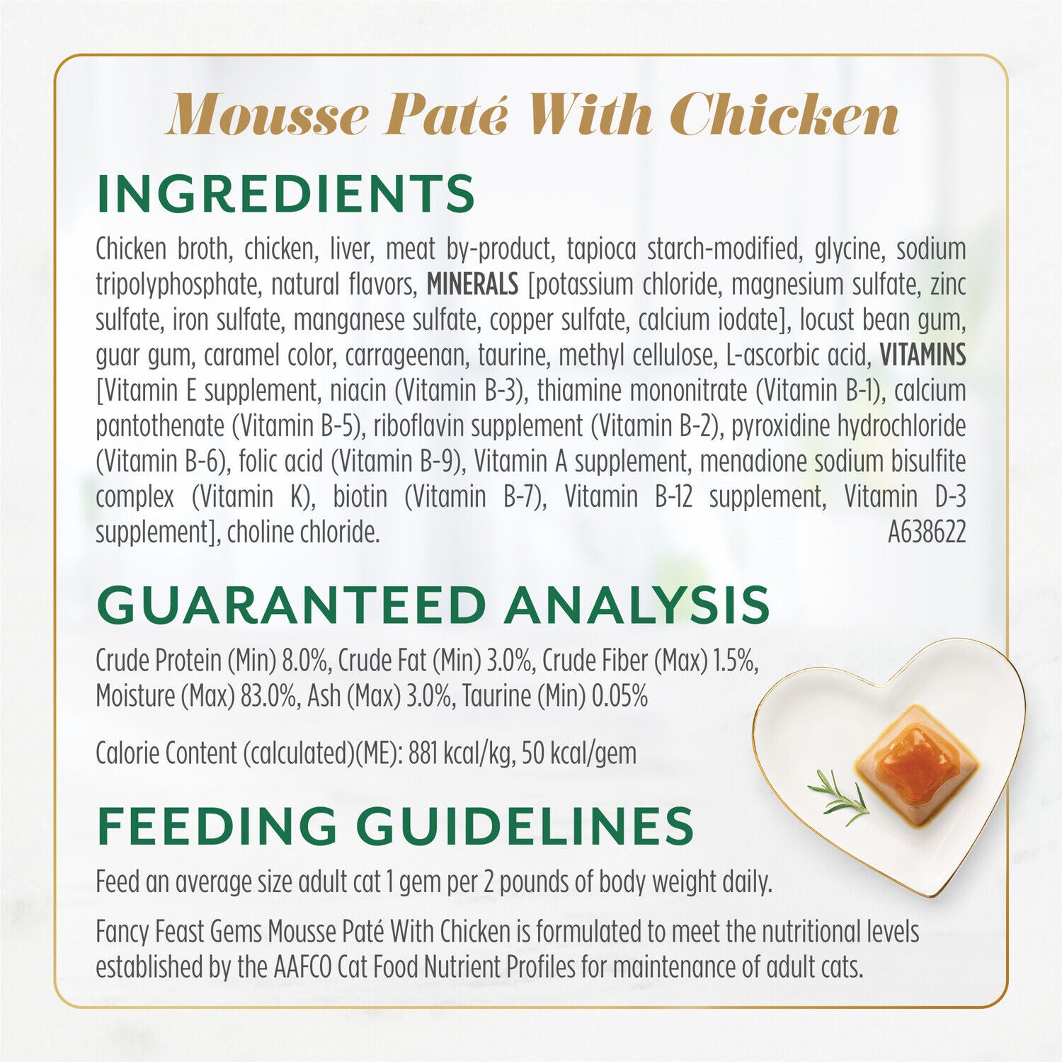 Fancy Feast Gems Pate Wet Cat Food Mousse Chicken Or Beef And A Halo Of Savory Gravy Variety Pack,&nbsp;2-Ounce Tub 16-Pack