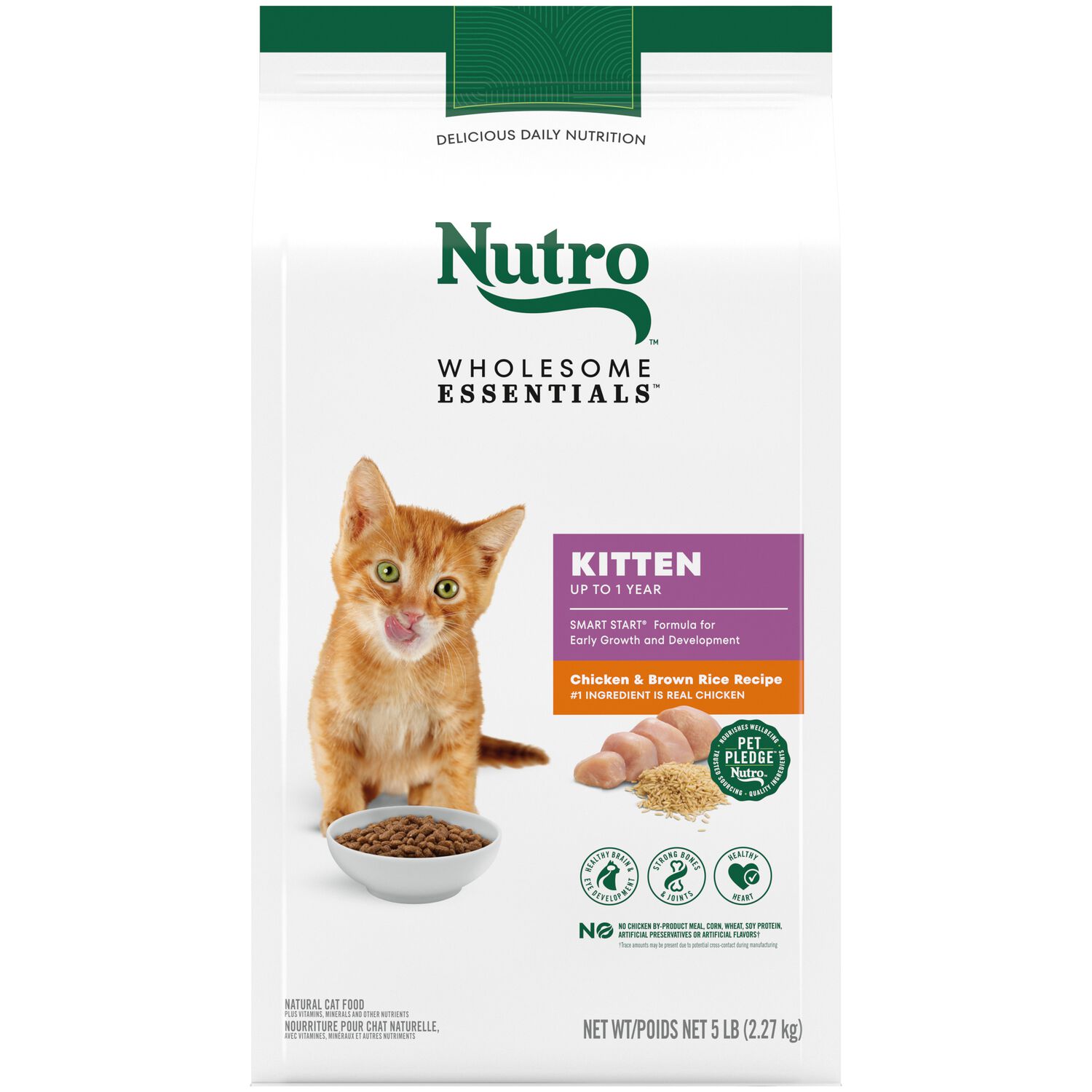 Nutro Wholesome Essentials Kitten Dry Cat Food, Chicken & Brown Rice Recipe