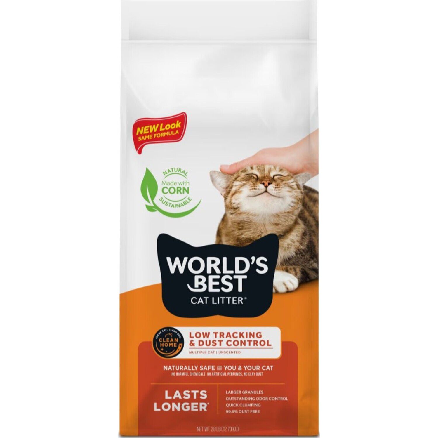 World's Best Low Tracking & Dust Control Multiple Cat Unscented Cat Litter