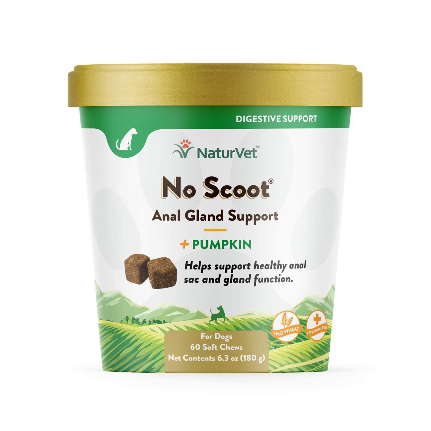 Naturvet No Scoot Anal Gland Support + Pumpkin Soft Chew