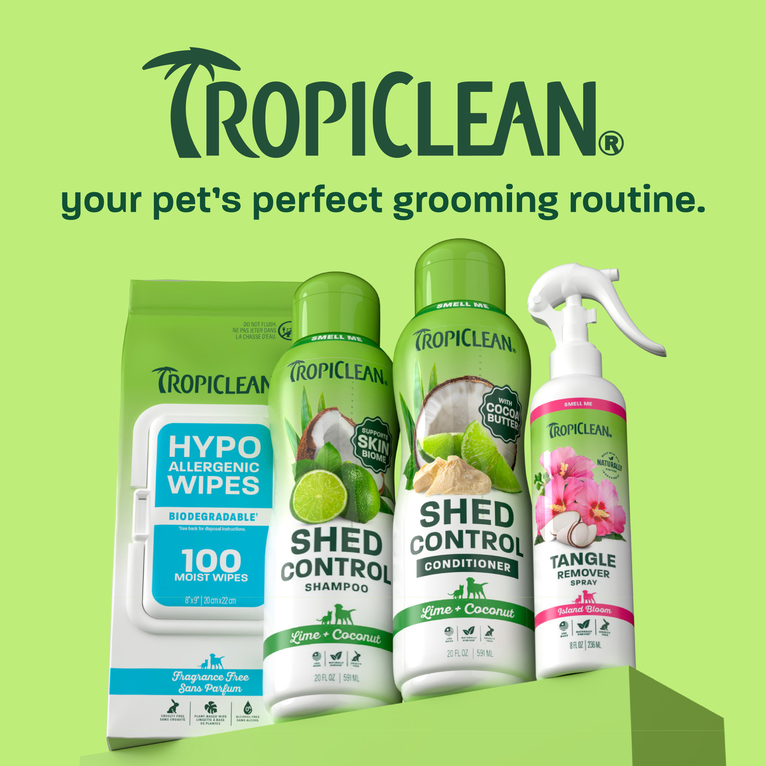 Tropiclean Leave In Dog Conditioner Spray And Tangle Remover, Island Bloom Scent, 8-Oz Bottle