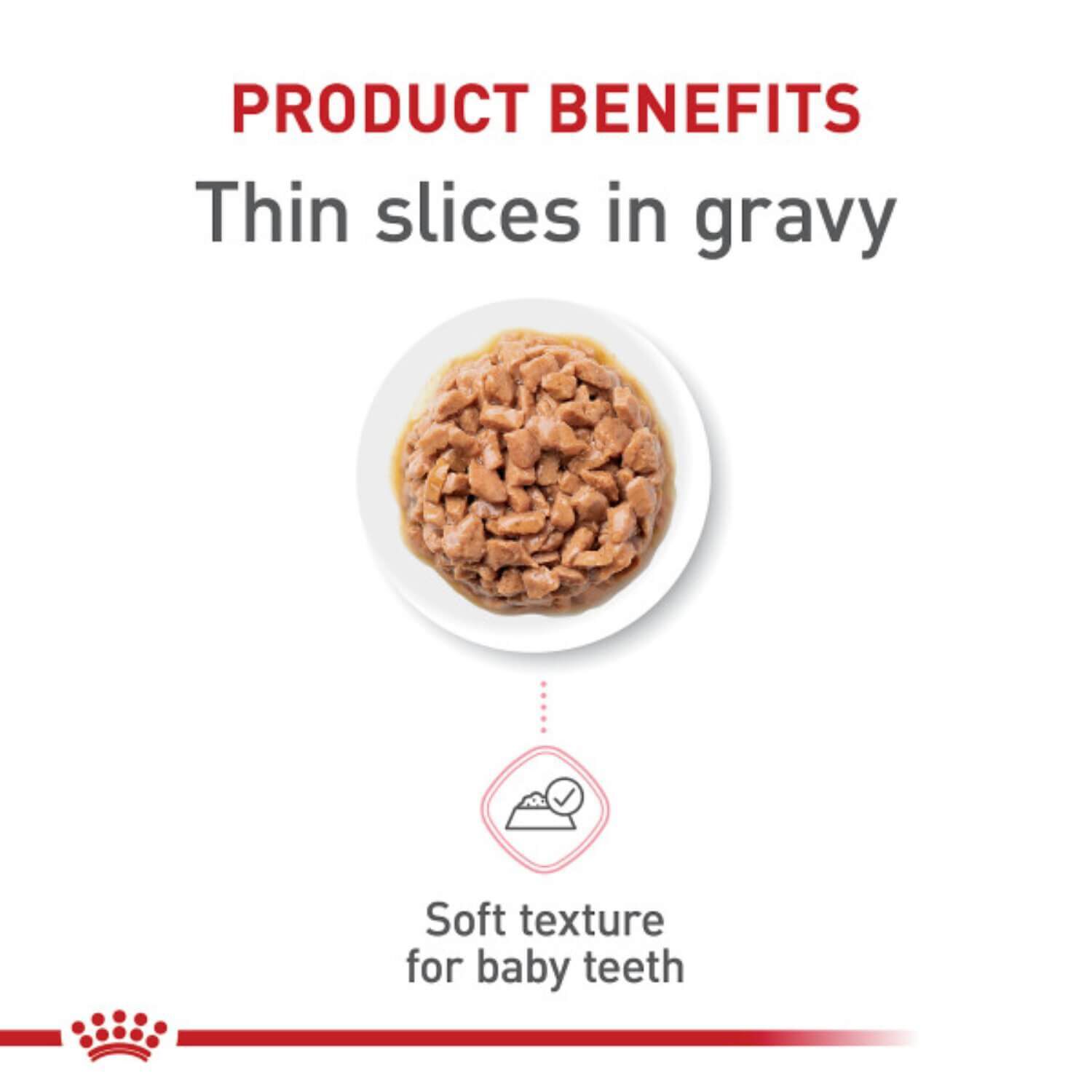 Royal Canin Feline Health Nutrition Kitten Thin Slices In Gravy Wet Cat Food, 3-Oz Pack Of 12