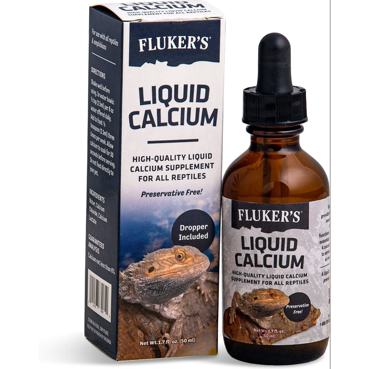 Fluker's Liquid Calcium Concentrate Reptile Liquid Supplement, 1.7-Oz