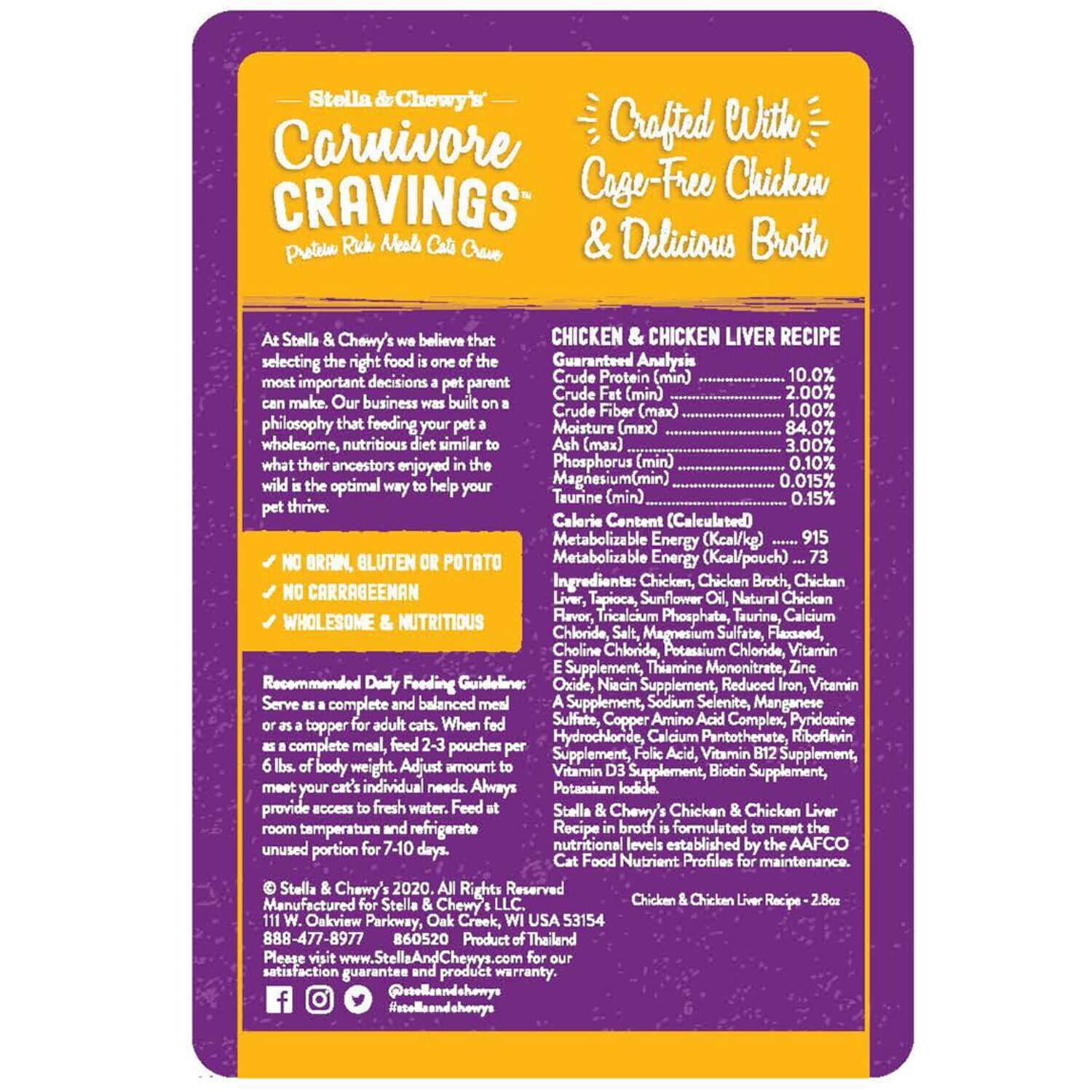 Stella & Chewy's Carnivore Cravings Chicken & Chicken Liver Recipe Cat Food