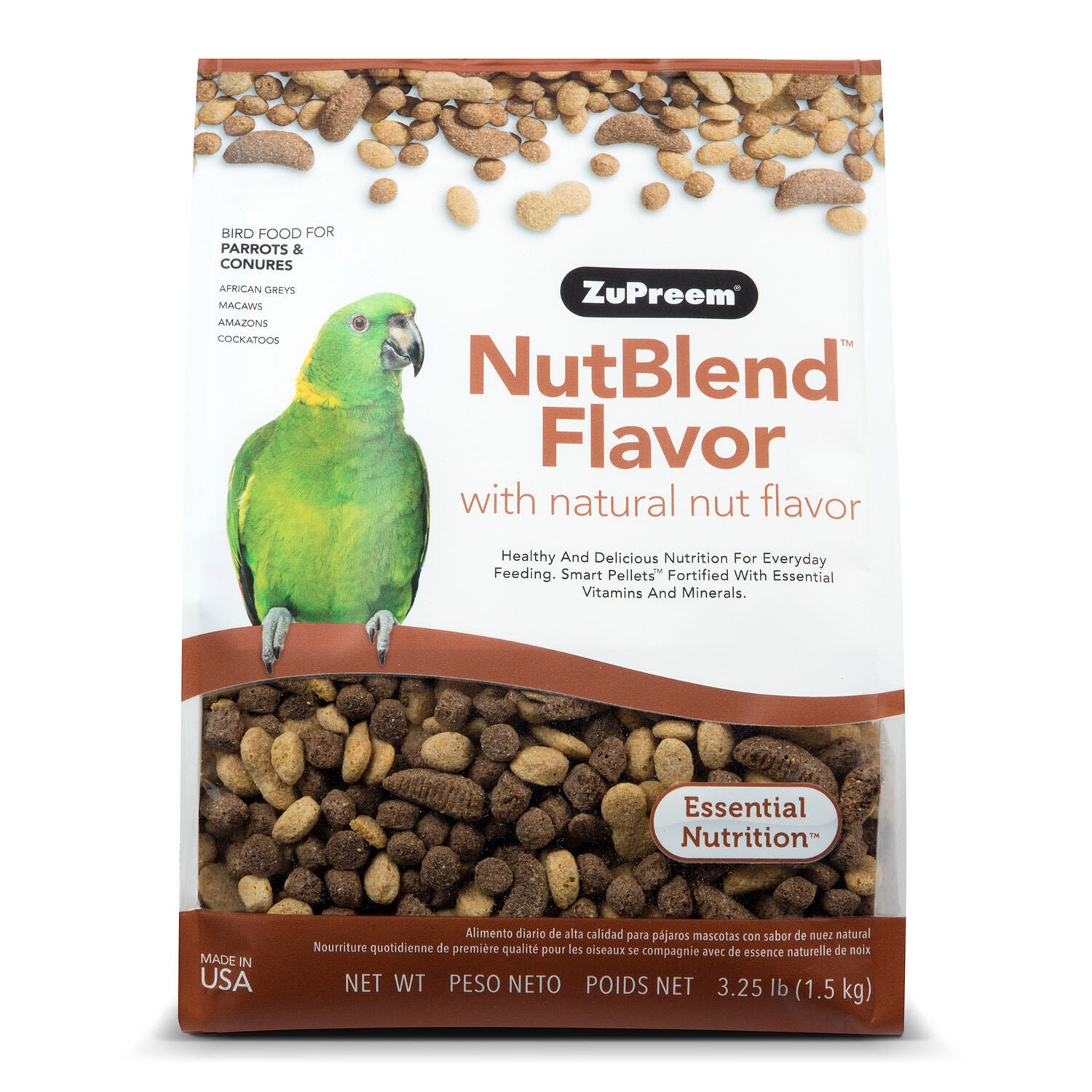 Zupreem Nutblend With Natural Nut Flavors Parrots & Conures Bird Food