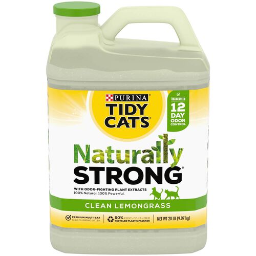 Purina Clay, Clumping, Multi Cat Litter, Naturally Strong Clean Lemongrass Scent