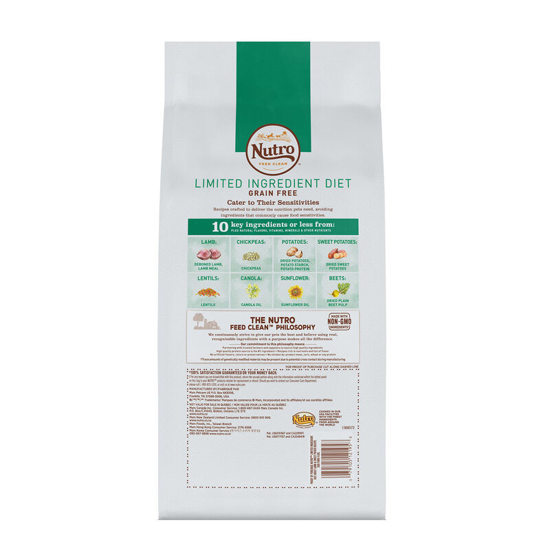 Nutro Limited Ingredient Diet Adult Lamb & Sweet Potato Recipe Dog Food image number 3