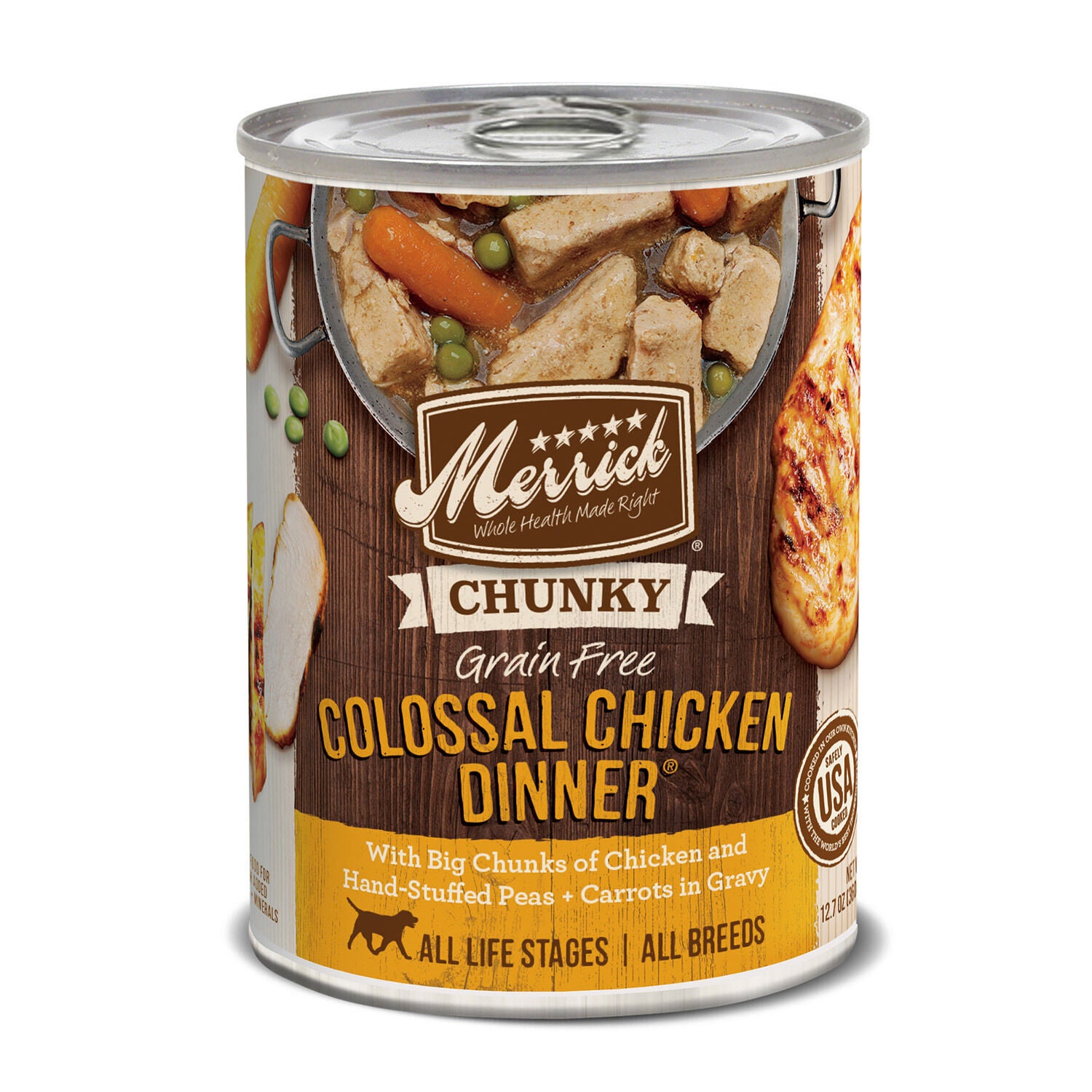 Merrick Chunky Grain-Free Wet Dog Food Colossal Chicken Dinner