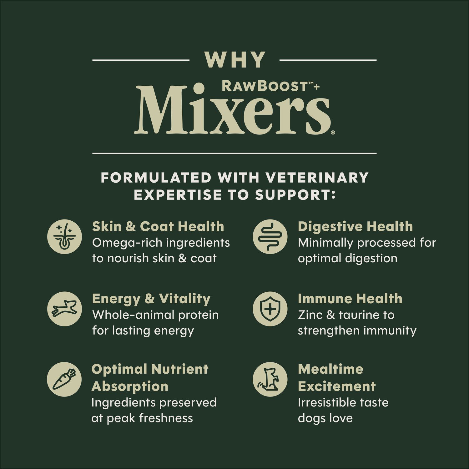 Instinct Raw Boost Mixers Gut Health Freeze-Dried Dog Food Topper, 12.5-Oz