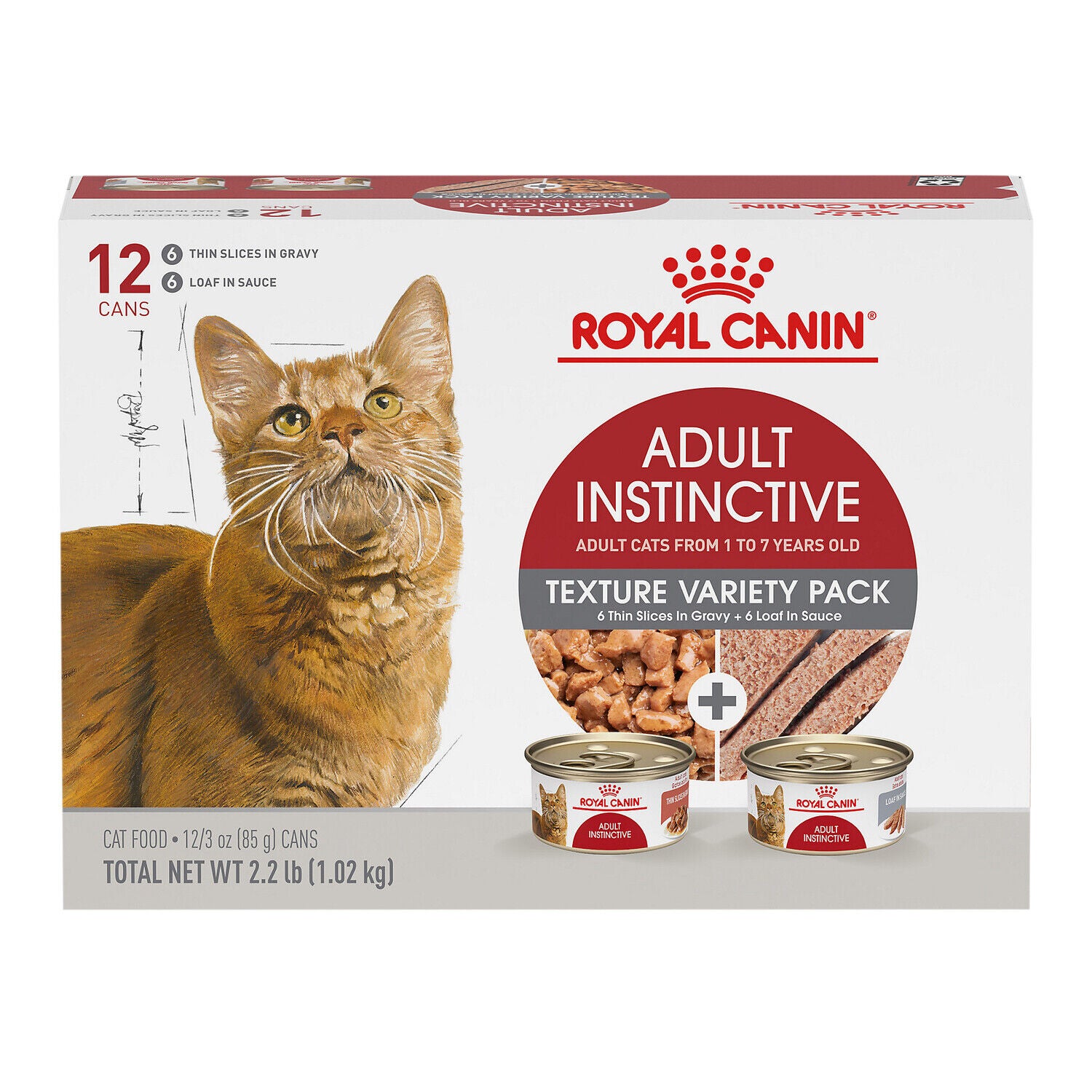 Royal Canin Feline Health Nutrition Adult Instinctive Variety Pack, Adult Cat Food, 3-Oz, Case Of 12