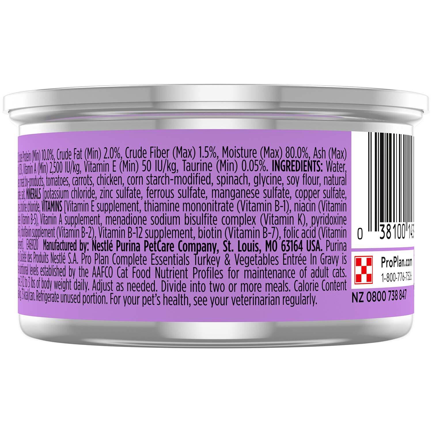 Purina Pro Plan Savor Adult Turkey & Vegetable Entree In Gravy Cat Food