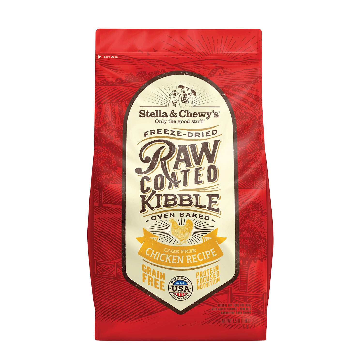 Stella & Chewy's Raw Coated Baked Kibble Cage-Free Chicken Recipe Dog Food, 22Lb