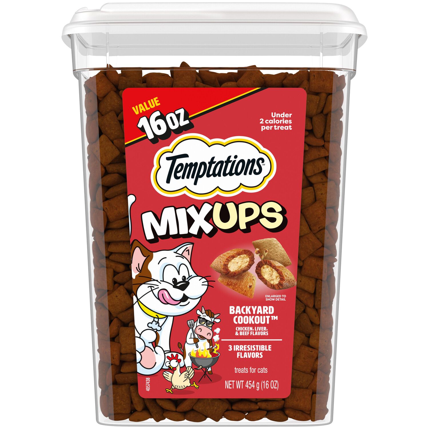 Temptations Mixups Crunchy & Soft Backyard Cookout Flavor Cat Treats, 16-Oz