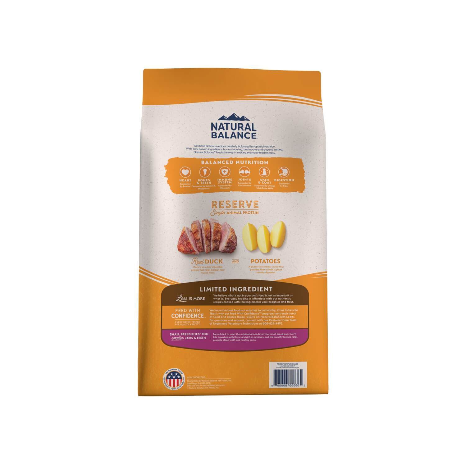 Natural Balance Limited Ingredient Small Breed Adult Grain Free Duck And Potato Recipe Dry Dog Food