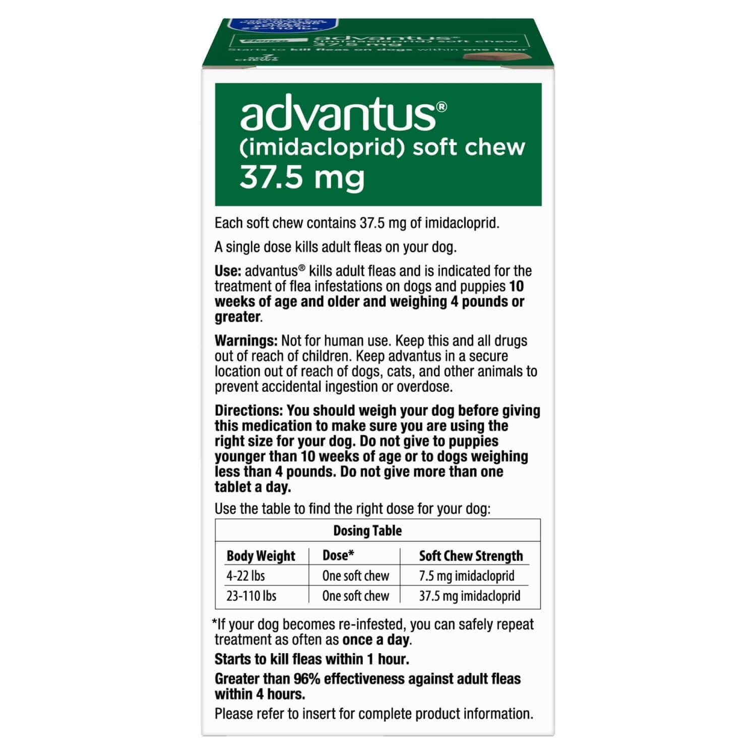 Advantus Chewable Oral Flea Treatment For Dogs, 23-110 Lbs