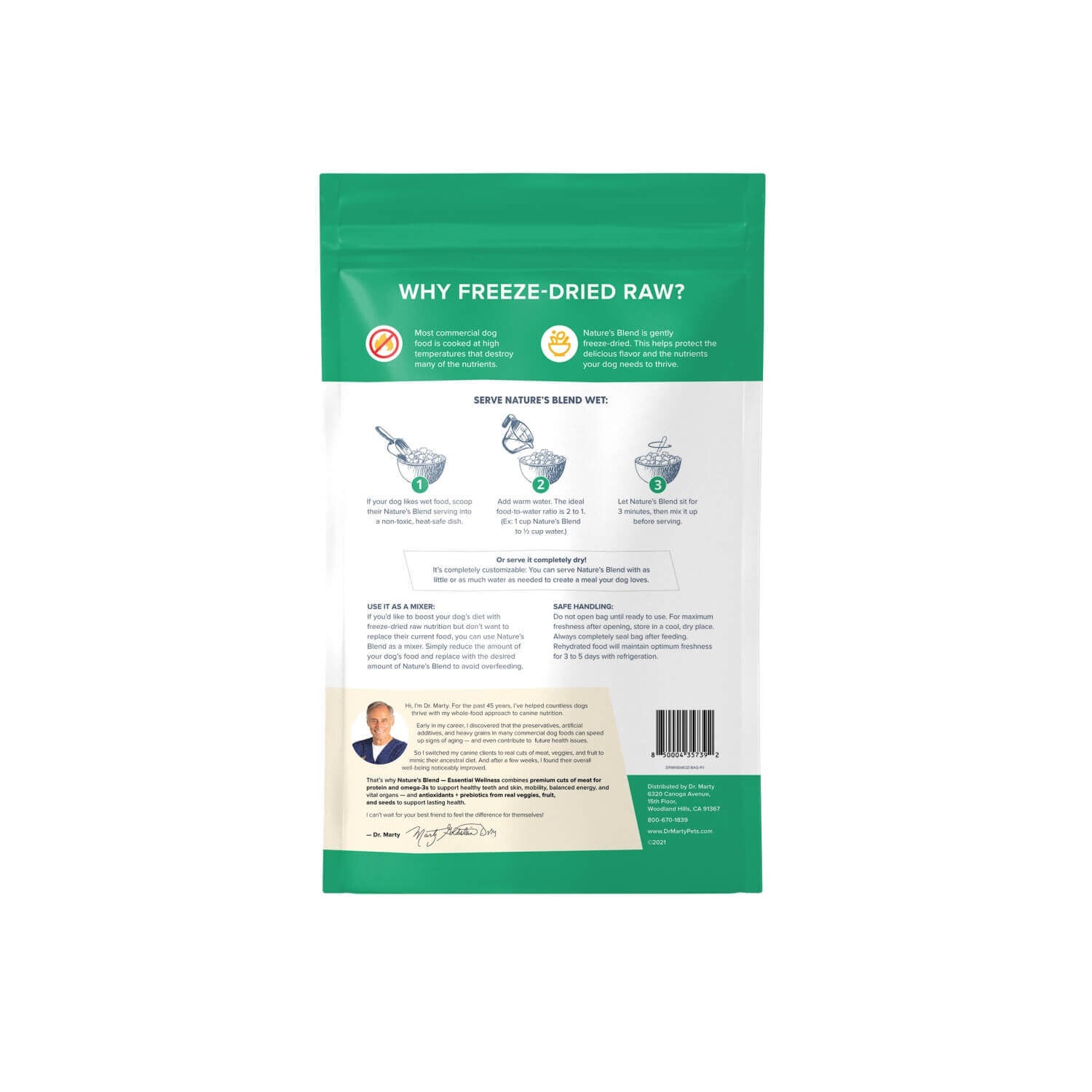 Dr. Marty Nature S Blend Essential Wellness Natural Freeze Dried Raw Adult Dog Food 48oz Pet Supermarket