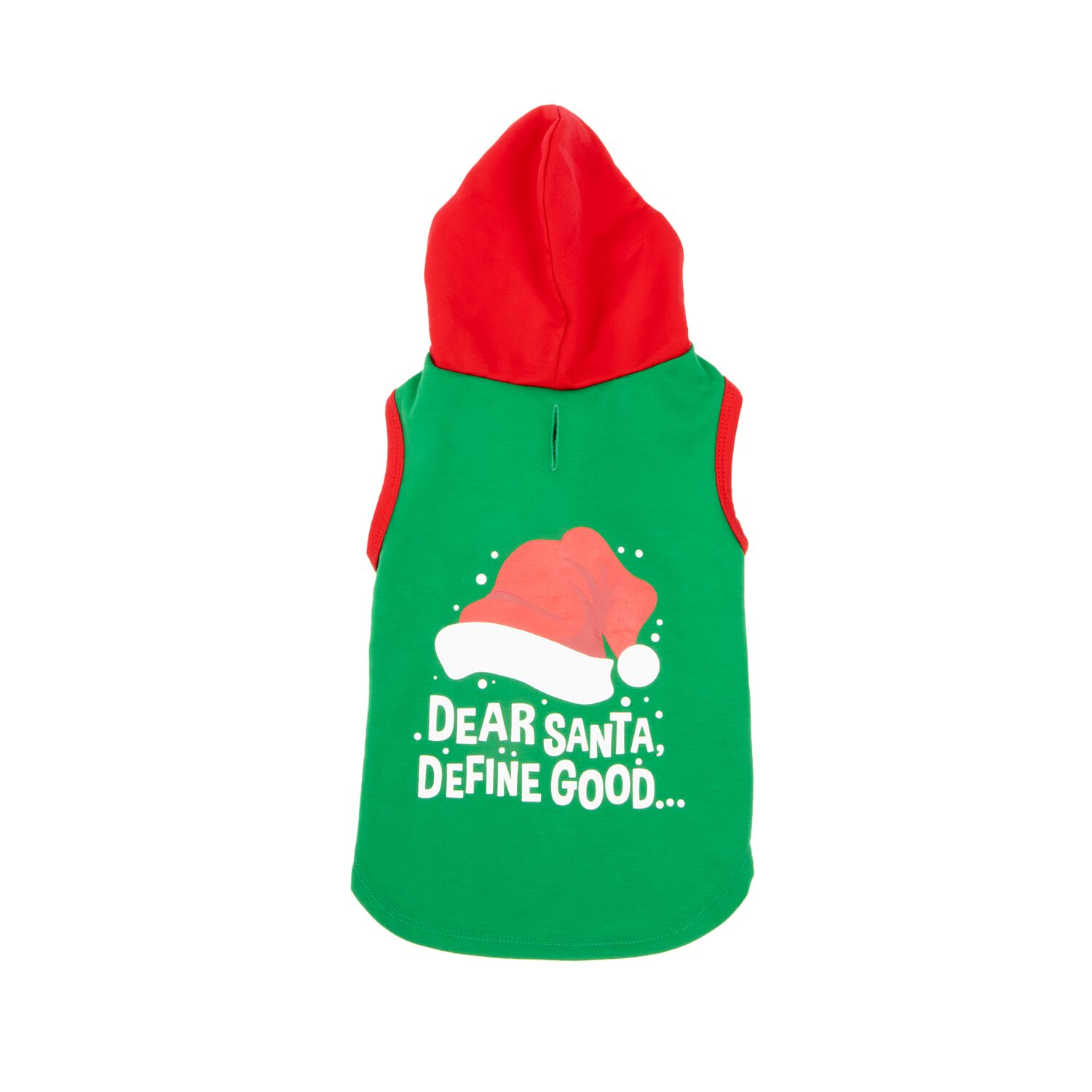 Aristopet Holiday Green Dear Santa Define Good Pullover Dog Hoodie, Extra Large
