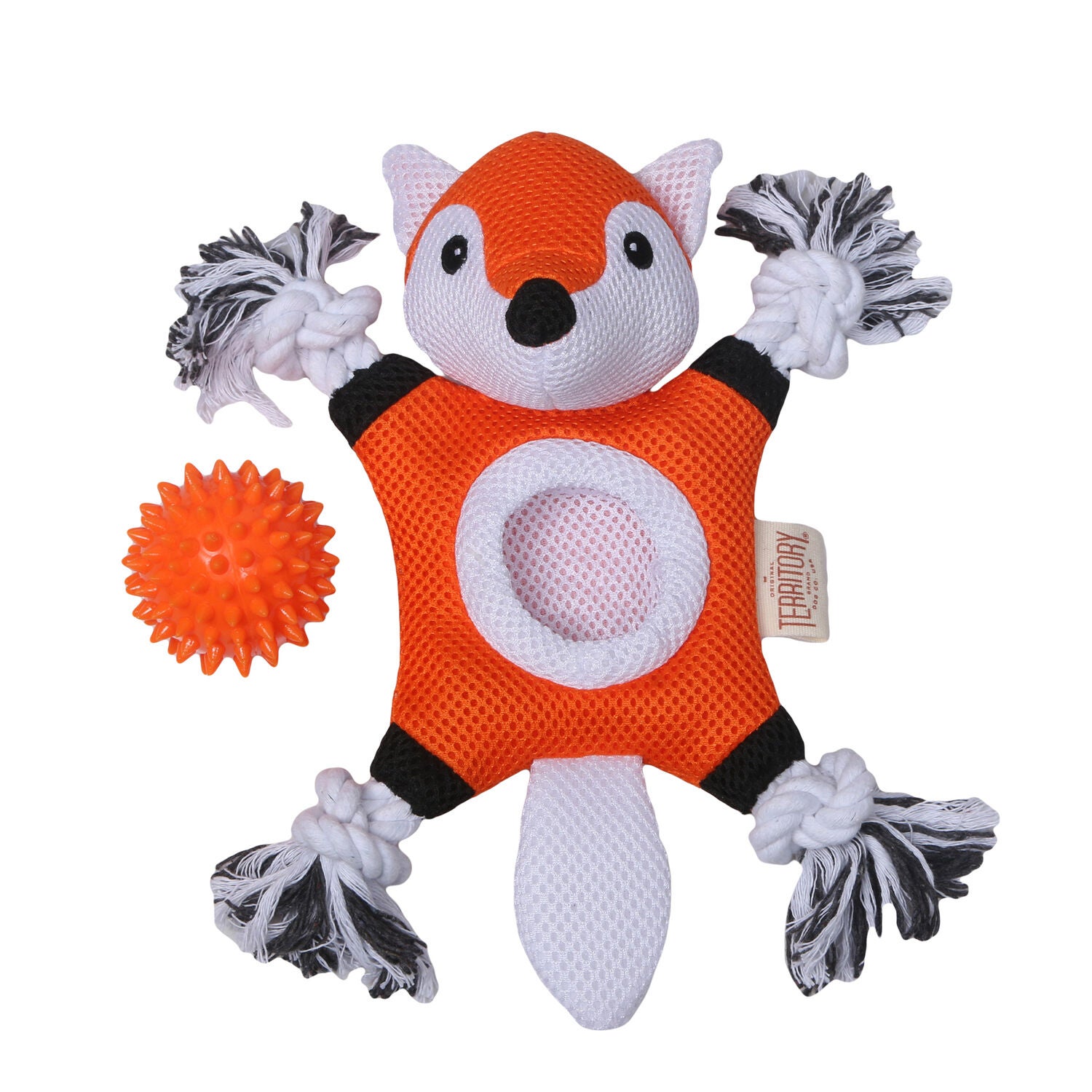Territory Fox 2-In-1 Fetch Tug Dog Toy, 10"