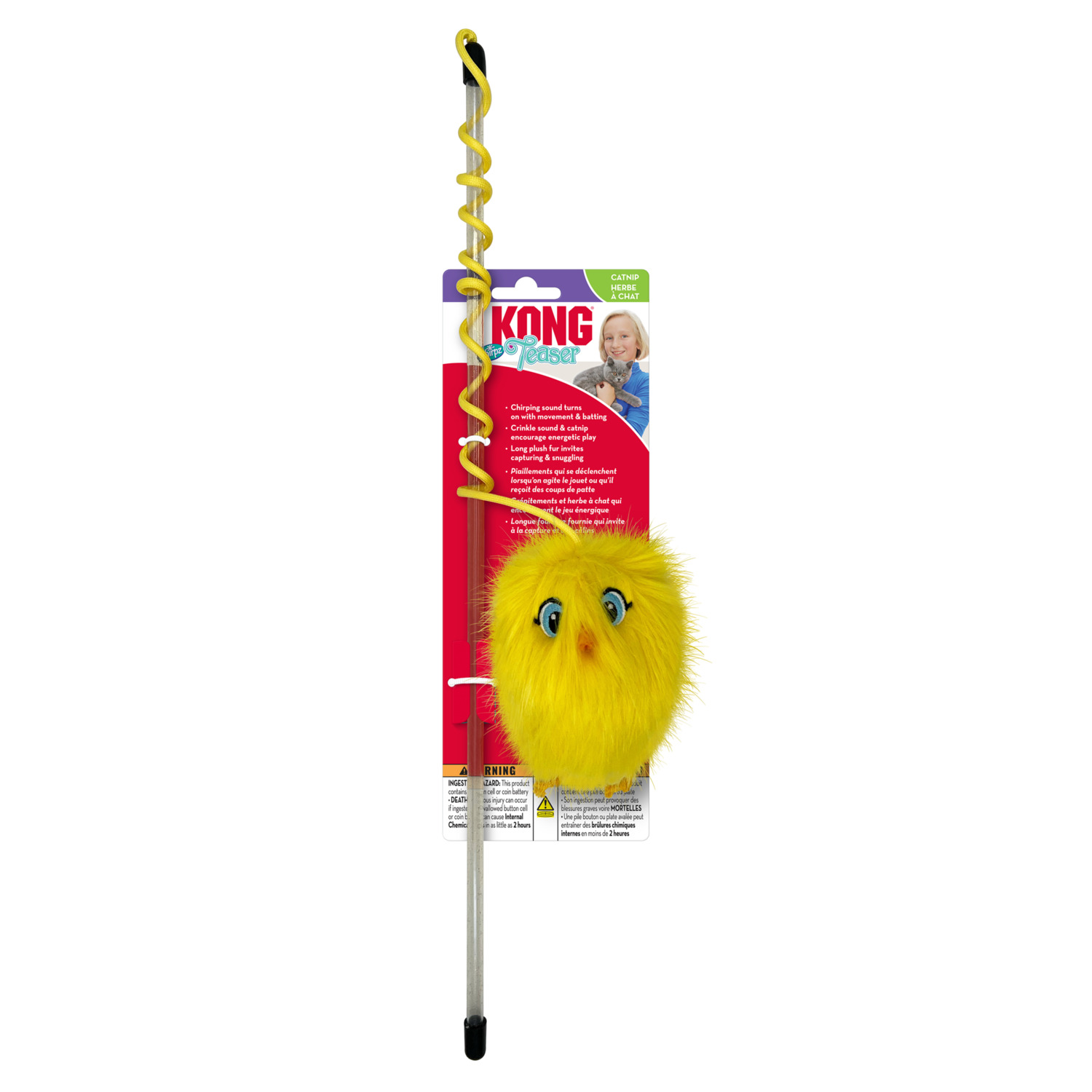 Kong Chirpz Chick Interactive Cat Teaser & Wand