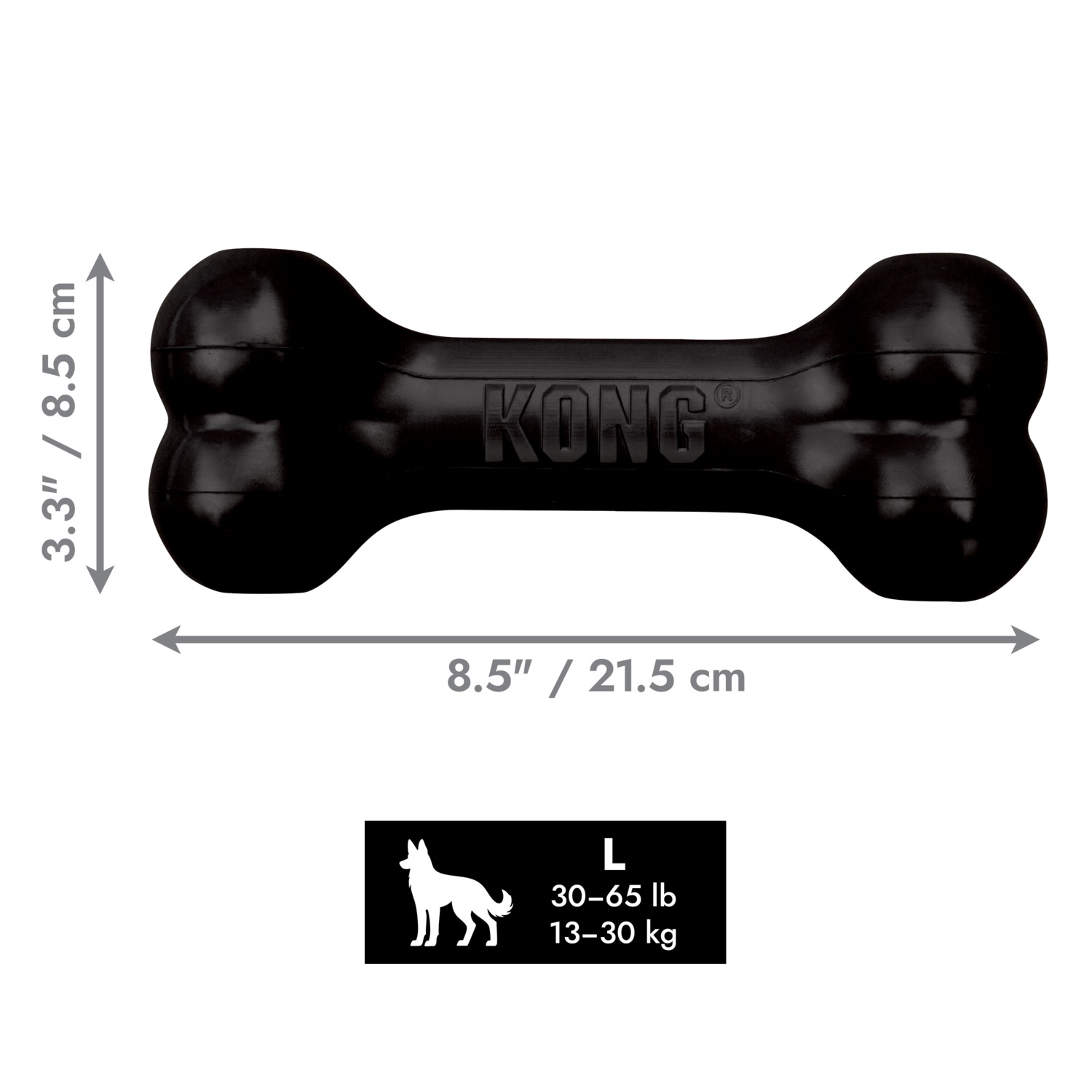 Kong Extreme Goodie Bone Durable Rubber Dog Toy, Large