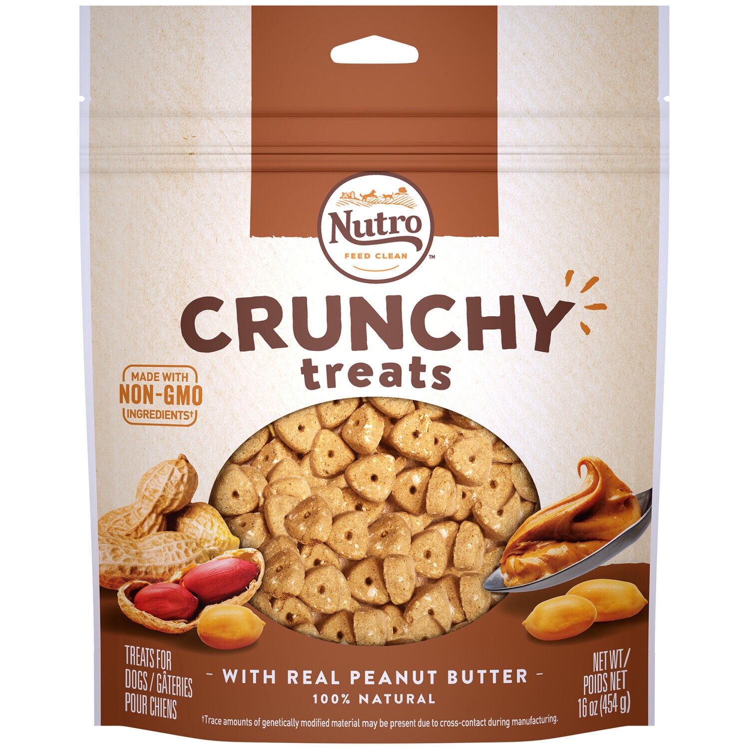 Crunchy Treats Peanut Butter 16oz Pet Supermarket