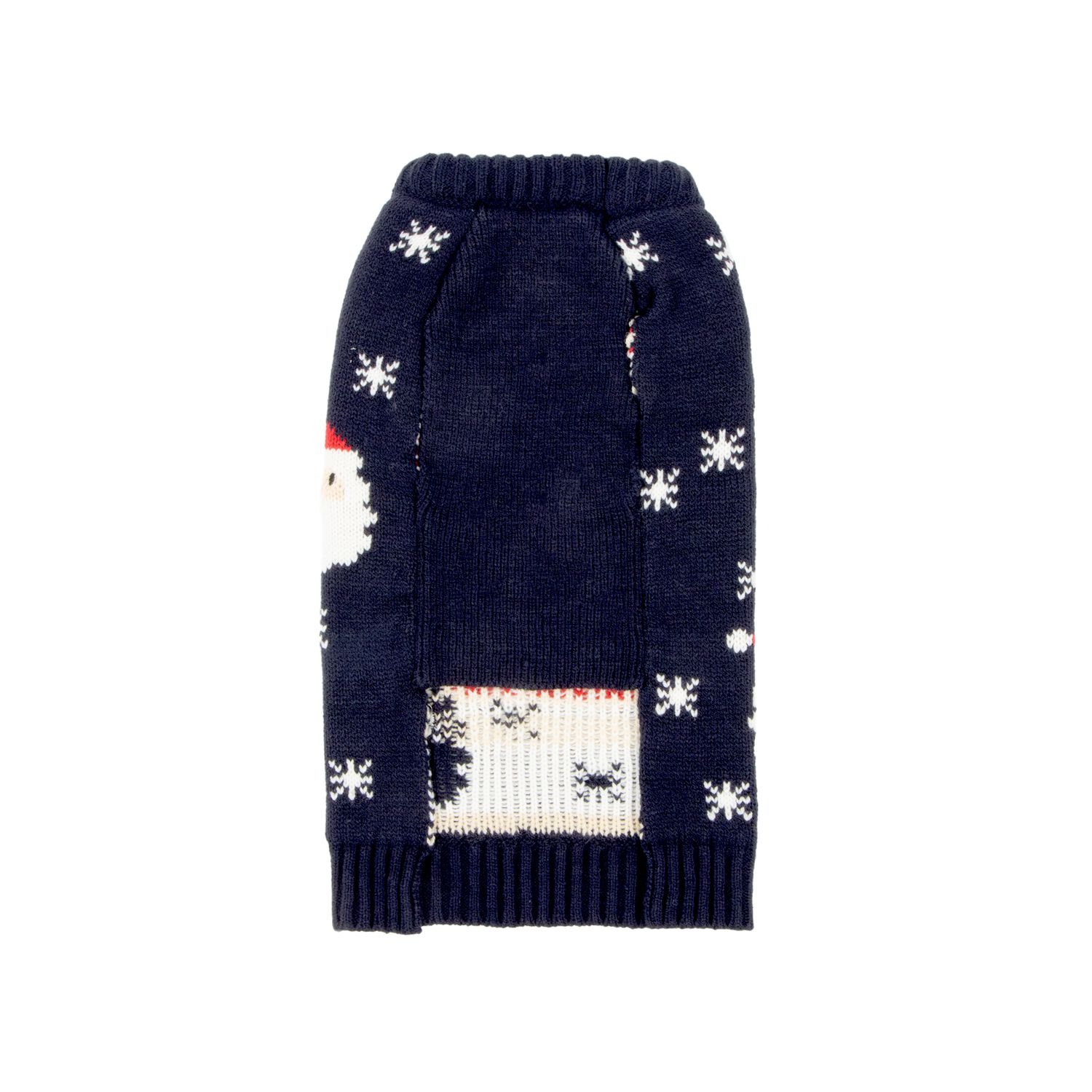 Aristopet Holiday Blue Snowy Santa Knit Dog Sweater, Extra Large