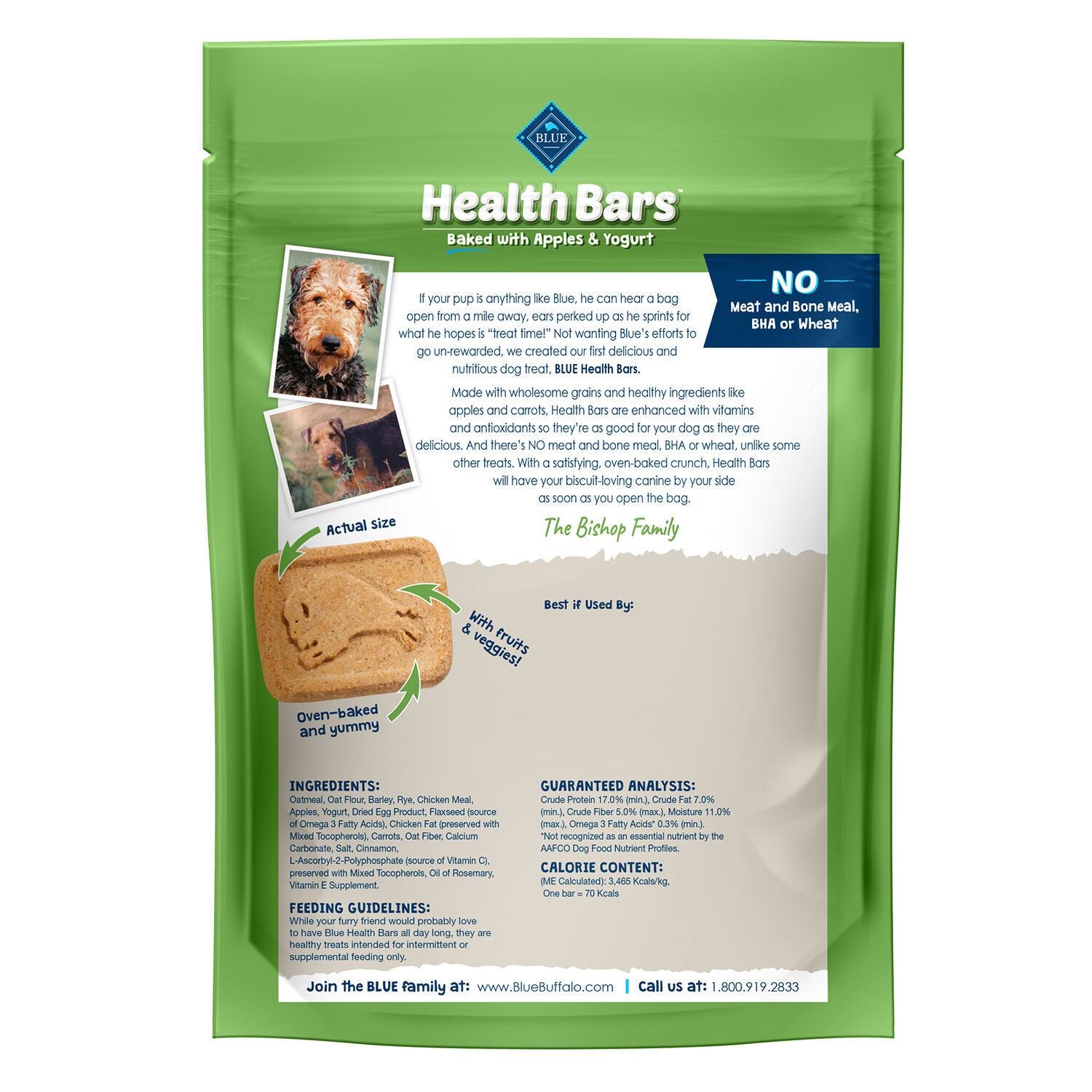 Blue Buffalo Health Bars Baked With Apples & Yogurt Dog Treats, 16 Oz