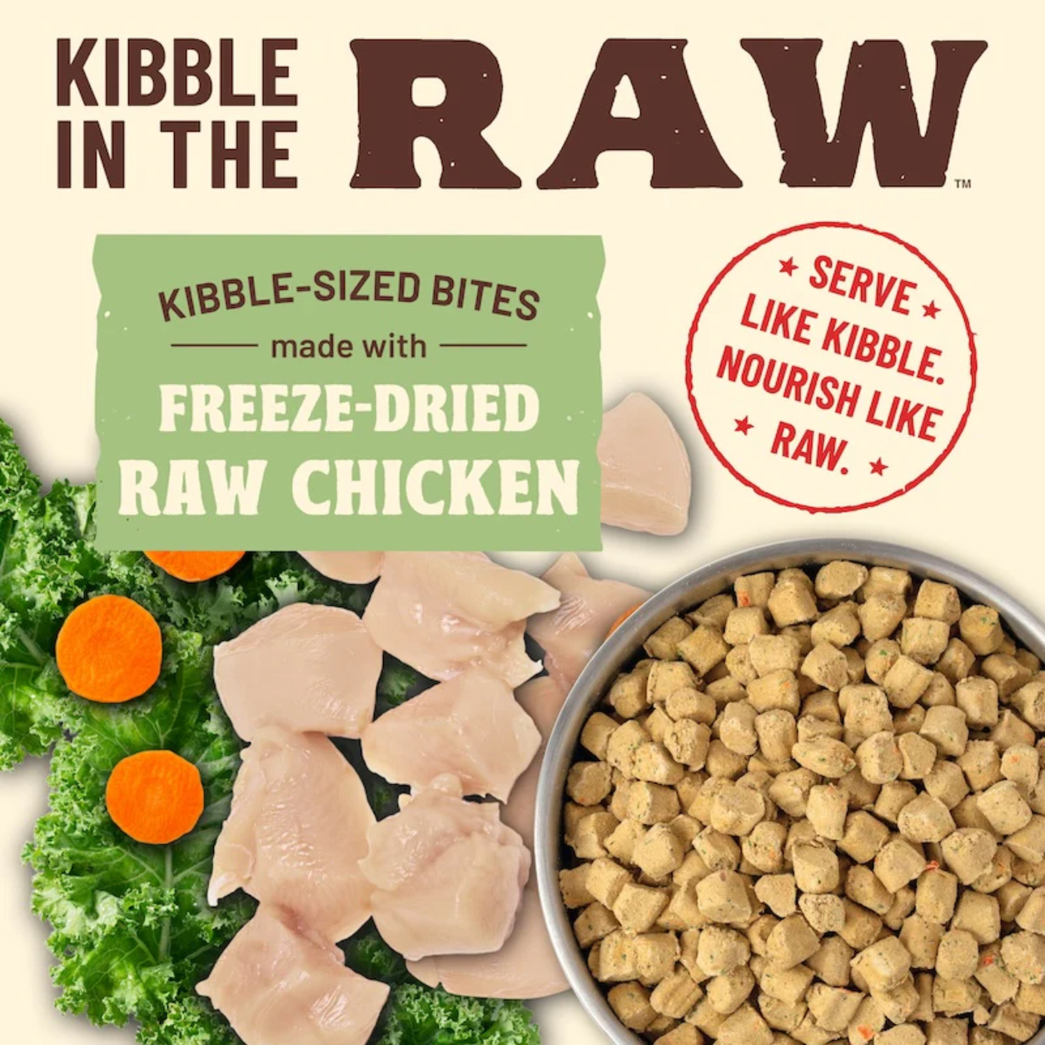 Primal Kibble In The Raw Chicken Recipe Freeze-Dried Raw Cat Food, 1.5-Lb