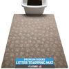 Premium Debossed Paw Litter Trapping Mat - Taupe thumbnail number 1