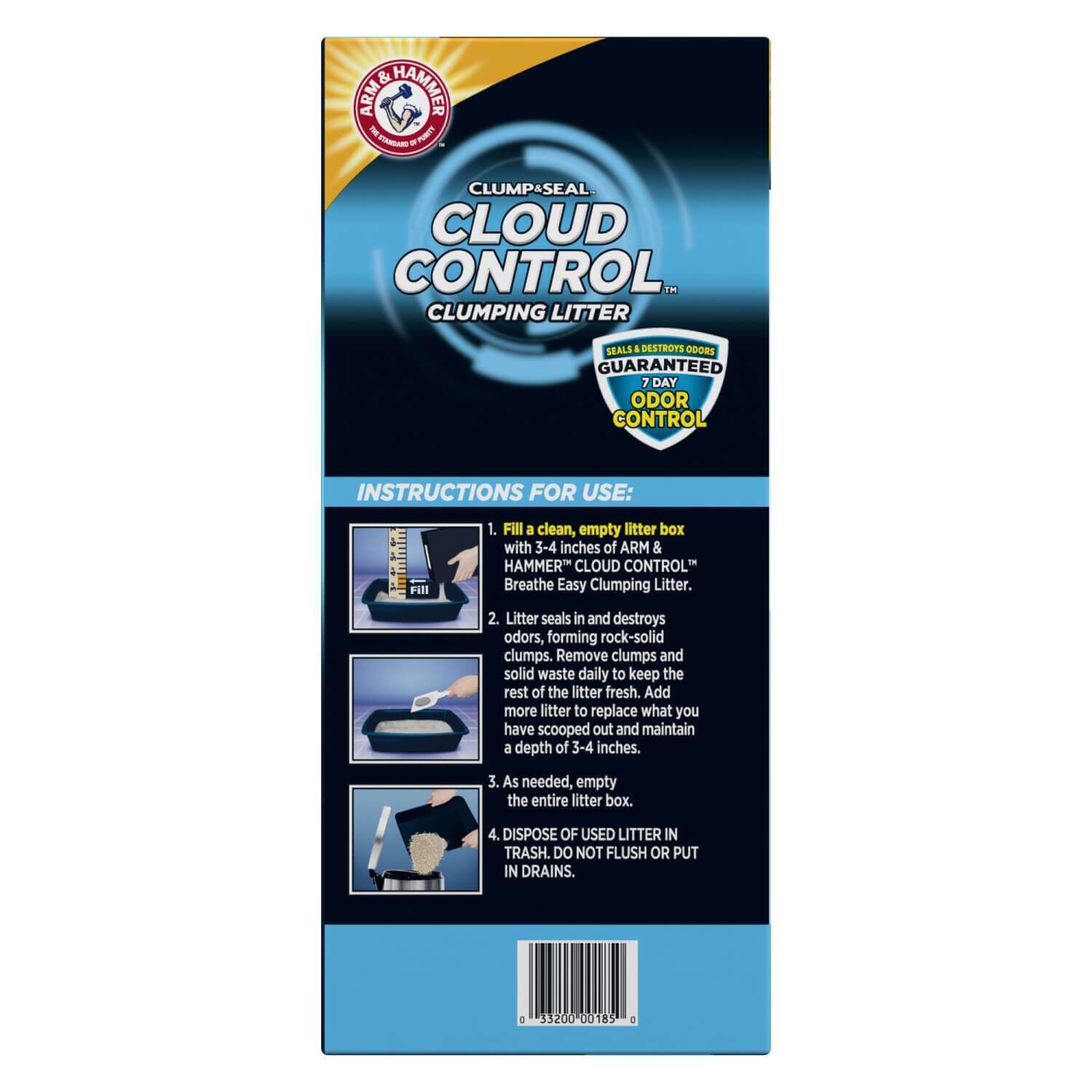Arm Hammer Clump Seal Cloud Control Multi-Cat Cat Litter