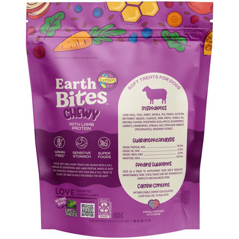 Earthborn Holistic Earthbites Chewy Soft Dog Treats With Lamb Protein