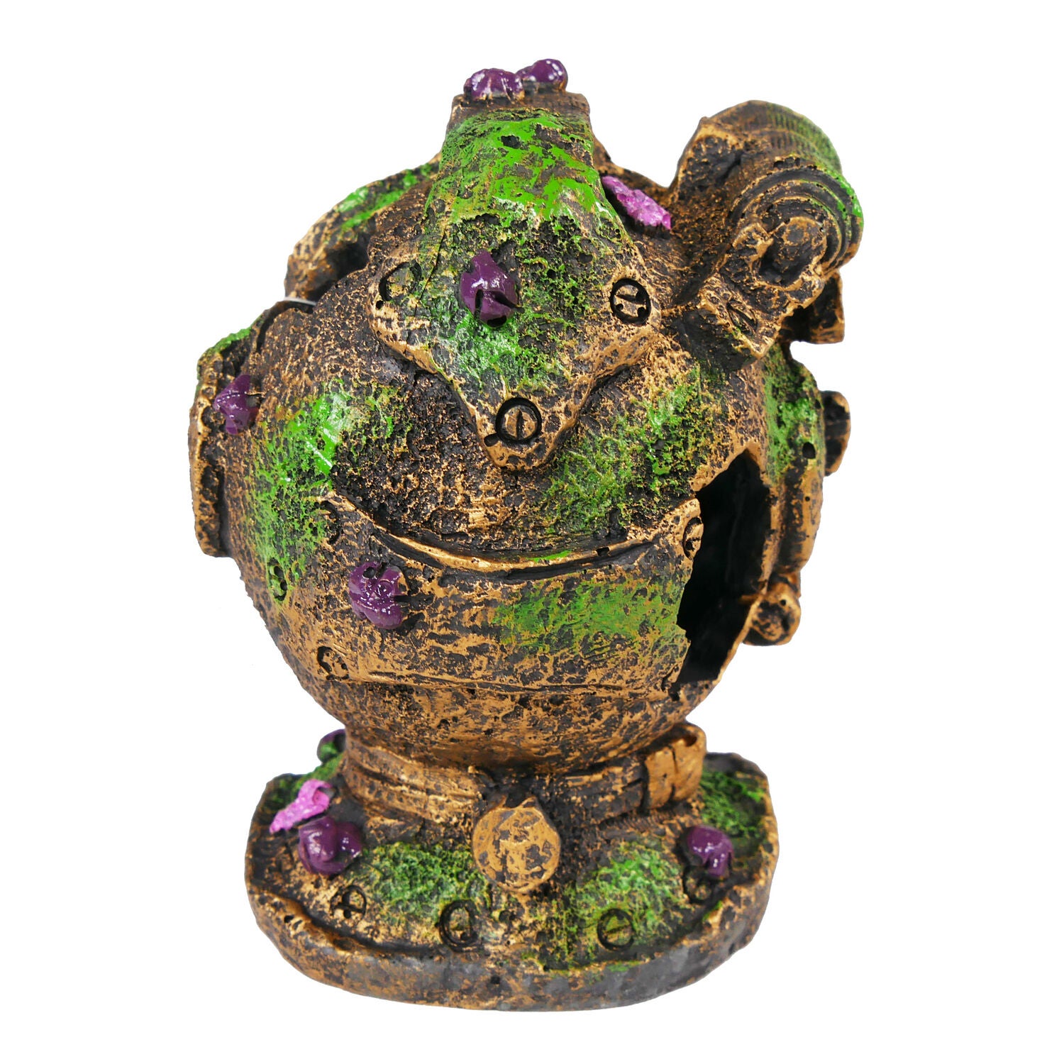 Penn-Plax Tide & Treasure Diver Helmet Aquarium Decor &ndash; Small