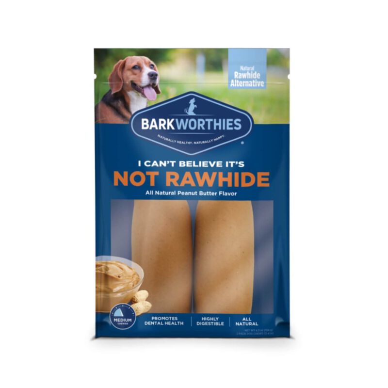Barkworthies Peanut Butter Not Rawhide Rolls Dog Treat