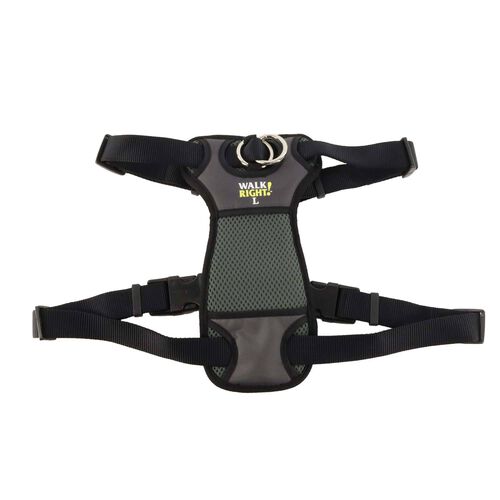 Coastal Pets Walk Right! Front Connect Padded Dog Harness, Black