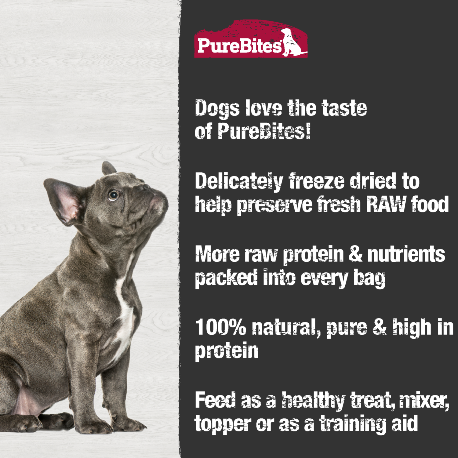 Purebites Freeze-Dried Dog Treats, Chicken Hearts, 3-Oz