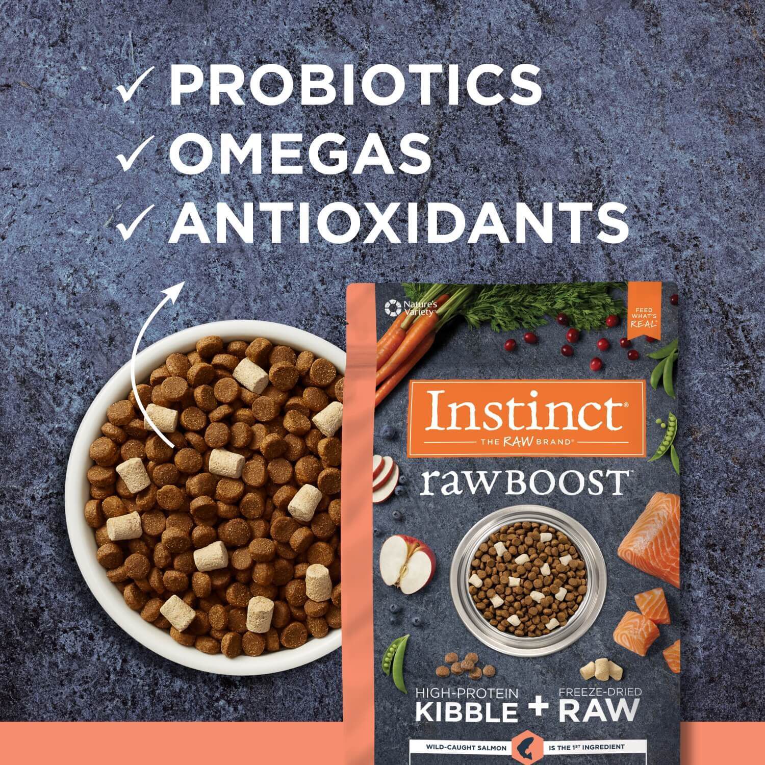 Instinct Raw Boost Grain-Free Recipe With Real Salmon Dry Dog Food, 3.5-Lb