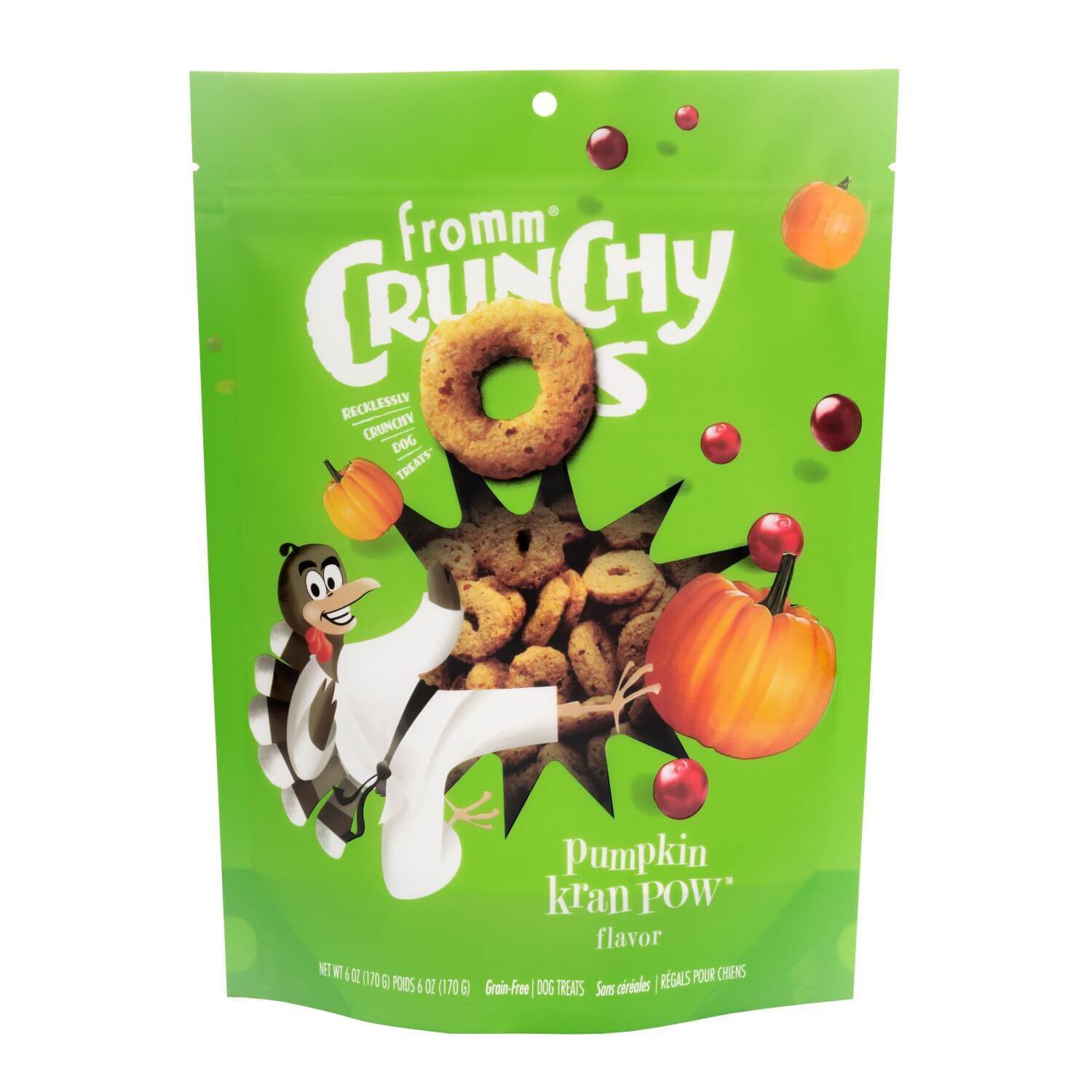 Fromm Crunchy Os  Pumpkin Kran Pow Flavor Treats For Dogs 6 Oz