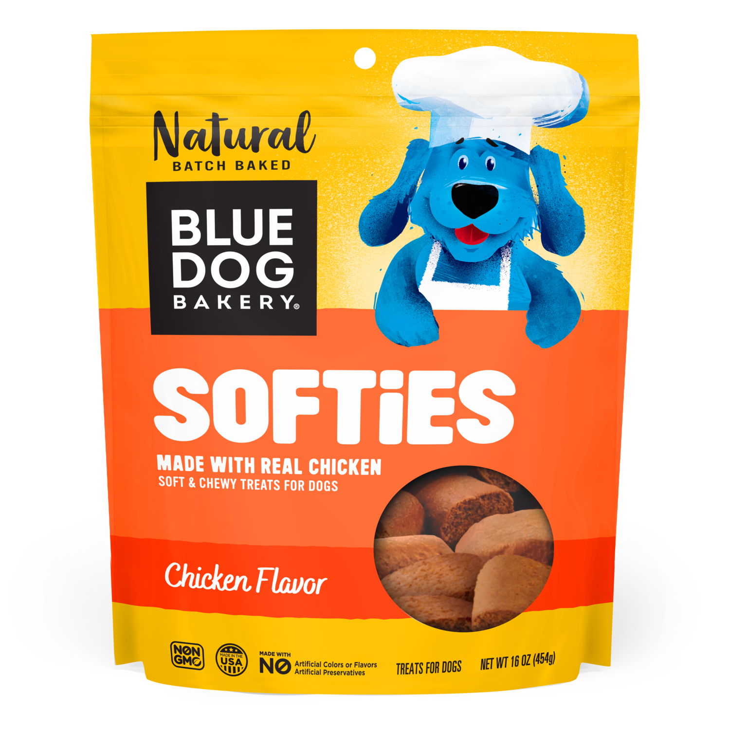 Blue Dog Bakery Softies Chewy Chicken Flavor Dog Treats, 16-Oz Bag