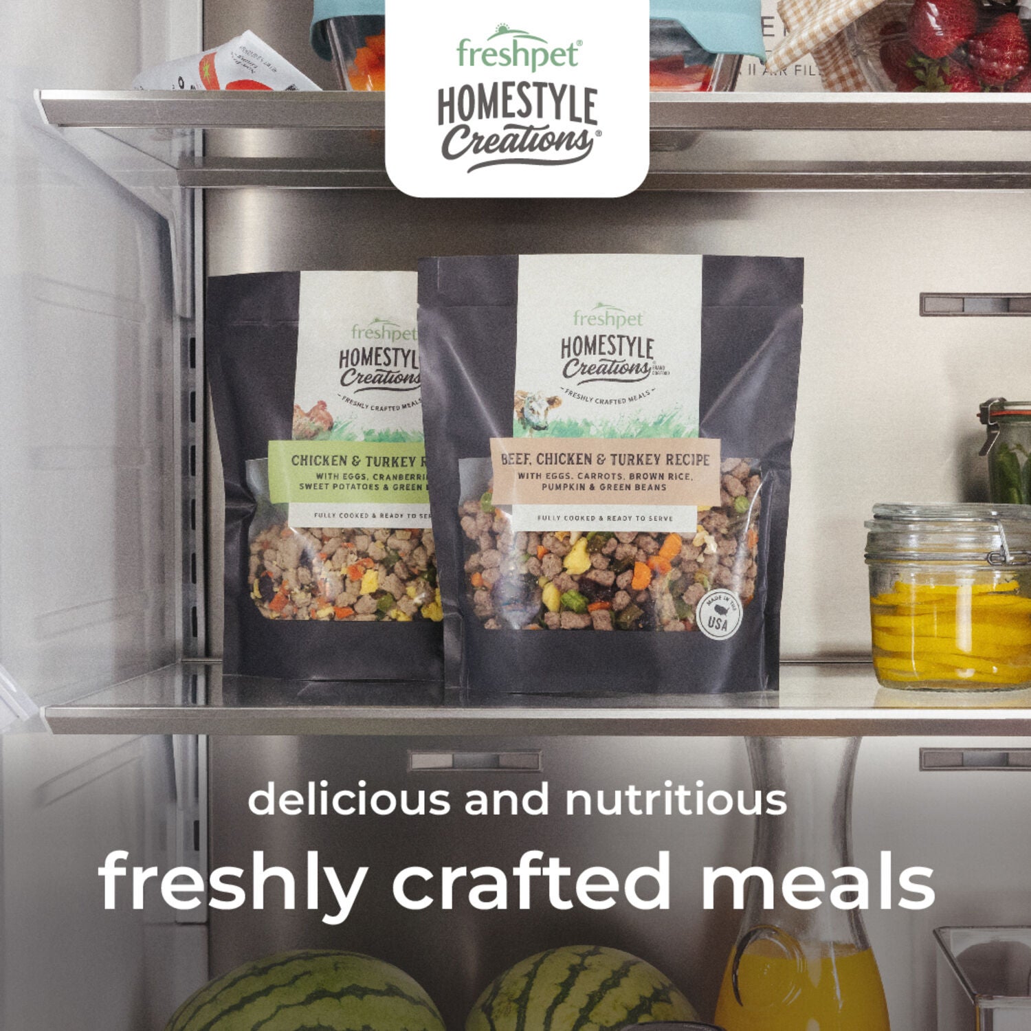Freshpet Homestyle Creations Fresh Dog Food - Beef, Chicken & Turkey Recipe, 1-Lb Bag